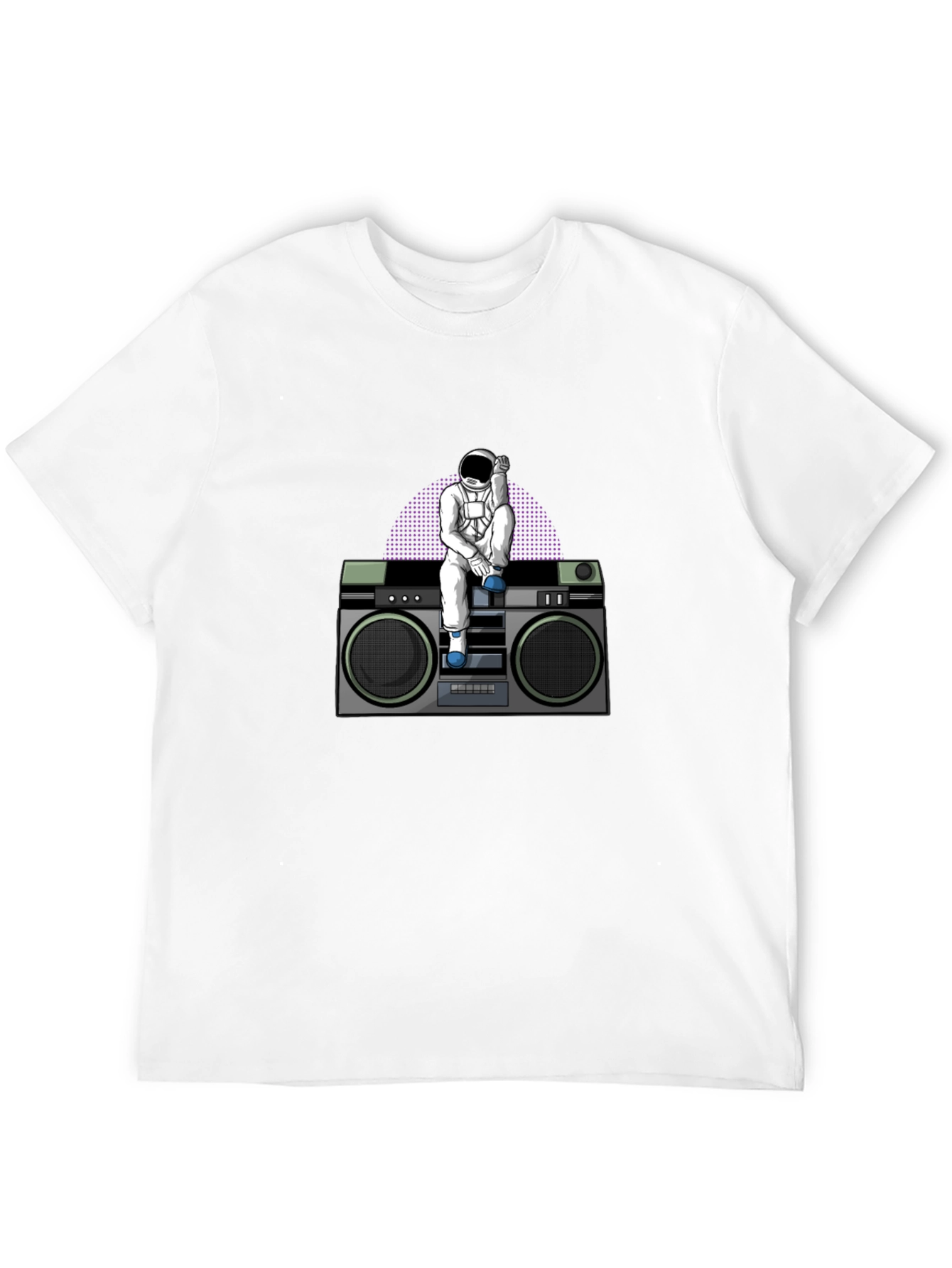Astronaut on Boombox Graphic T-Shirt