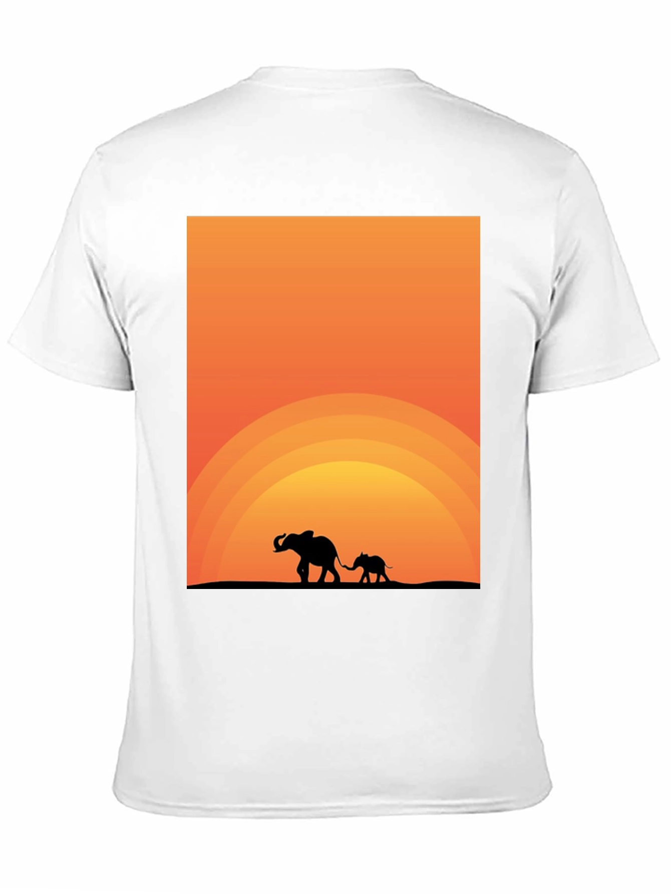Elephant Sunset Graphic Tee
