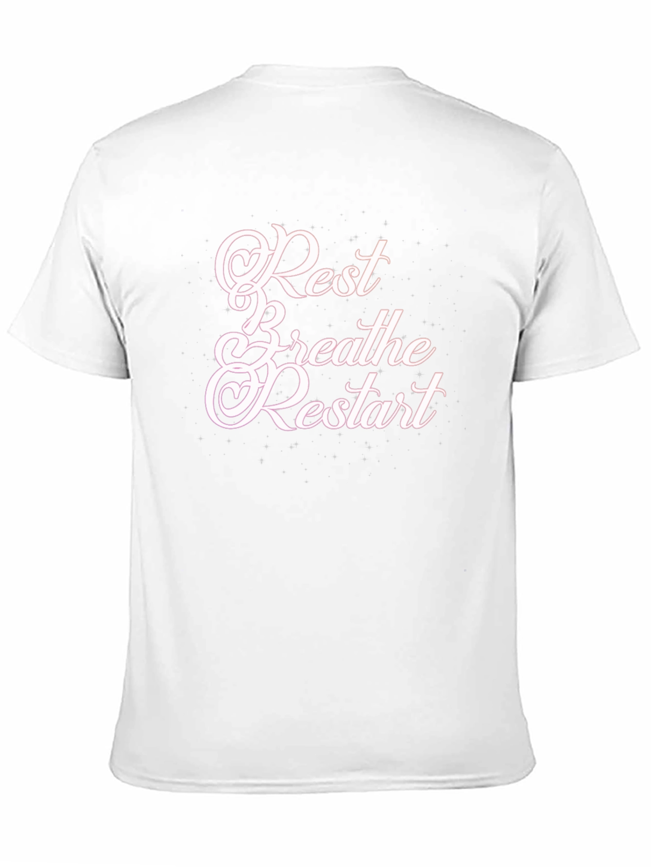 Rest Breathe Restart Graphic Tee - Black Cotton T-Shirt
