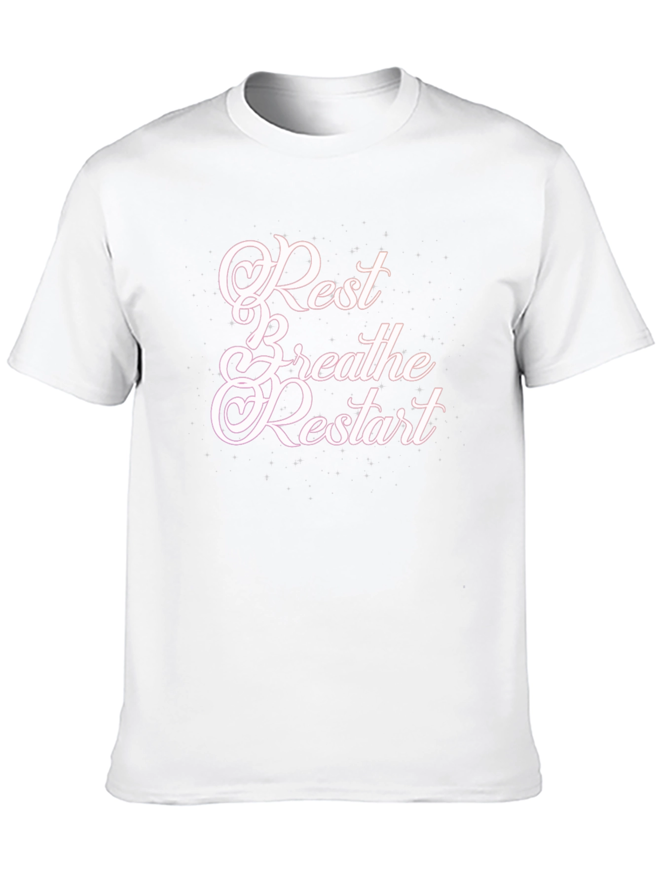Rest Breathe Restart Graphic Tee - Black Cotton T-Shirt