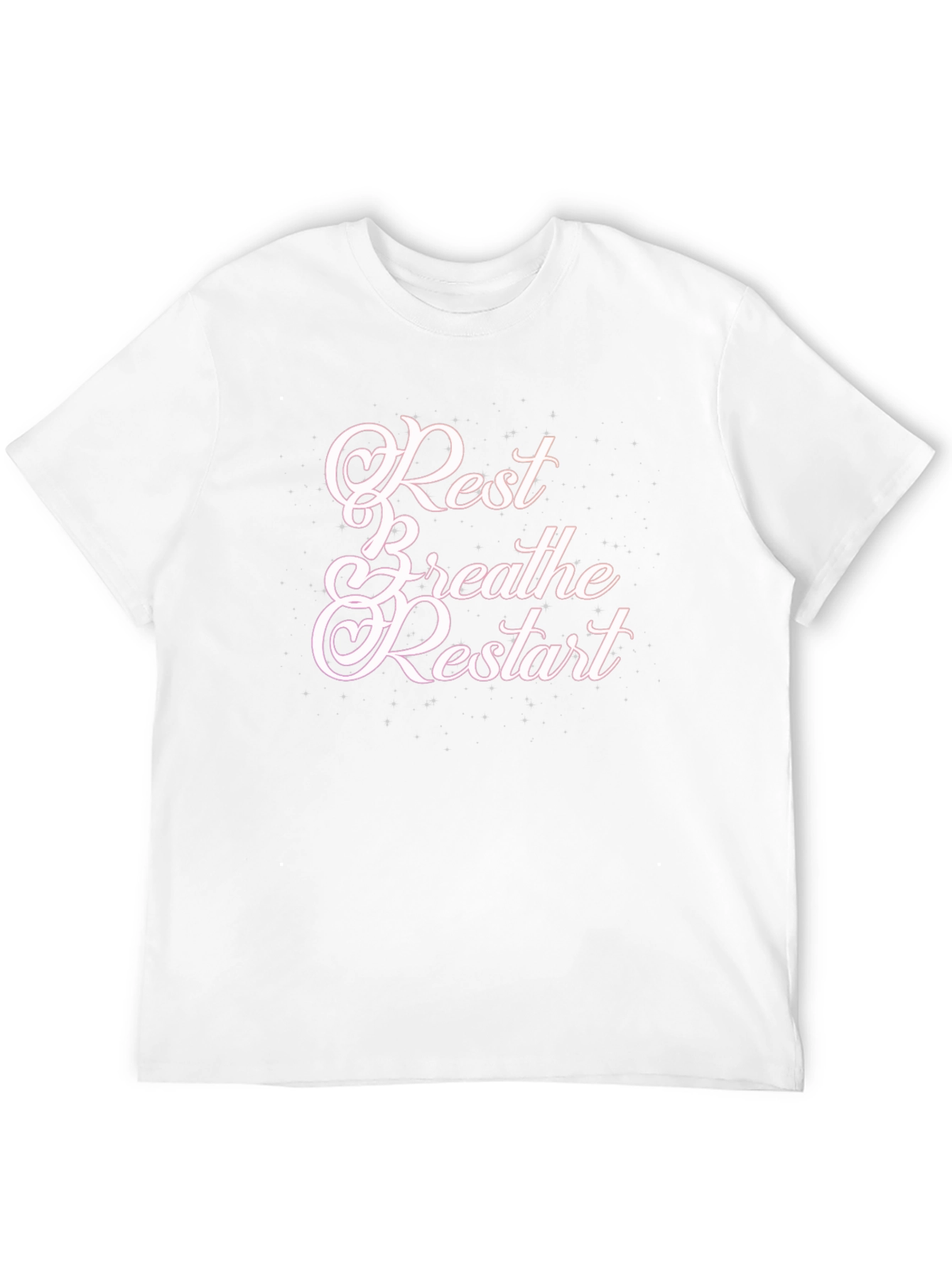 Rest Breathe Restart Graphic Tee - Black Cotton T-Shirt
