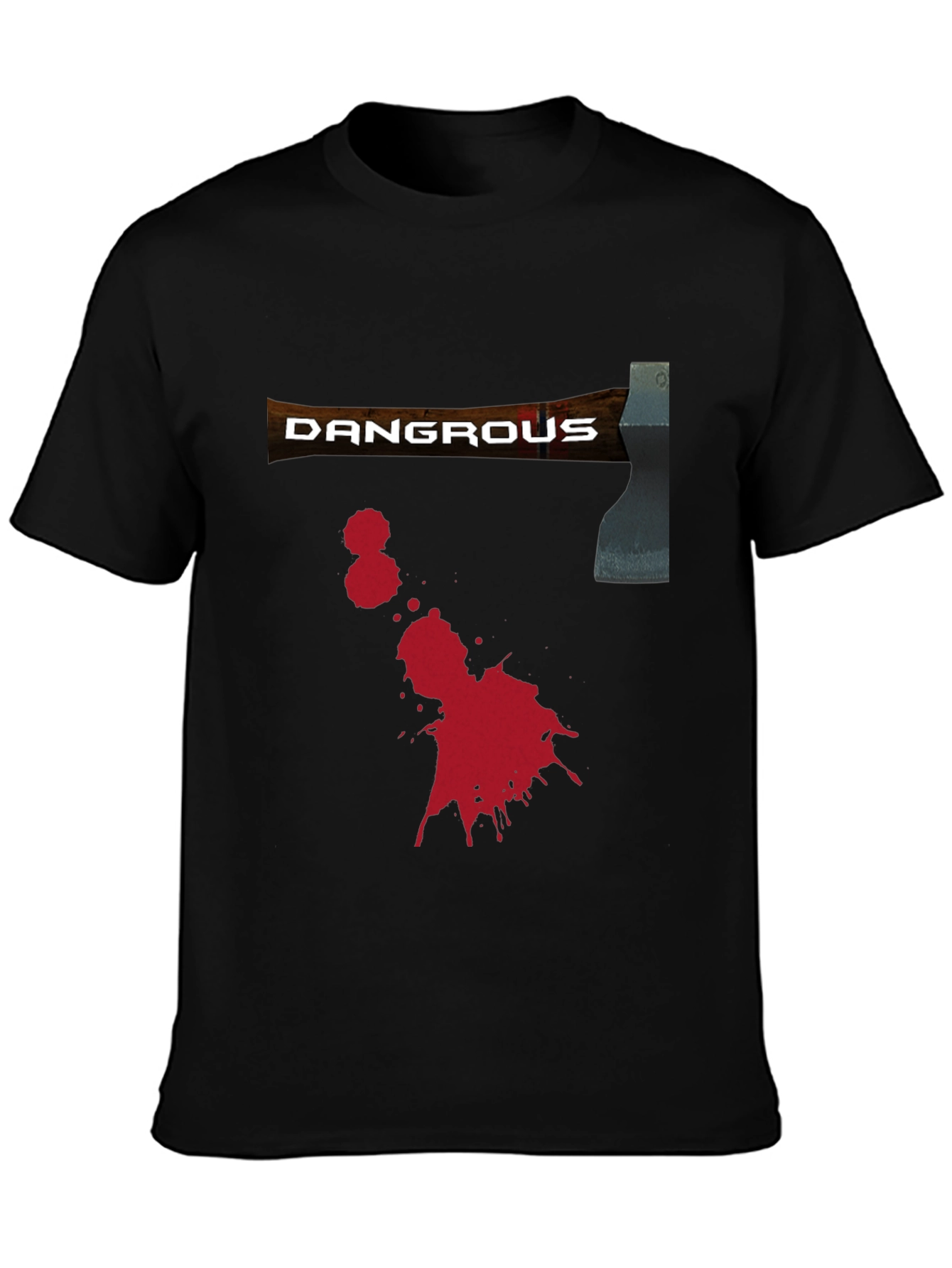 Dangerous Axe Graphic Tee - Black Novelty Shirt