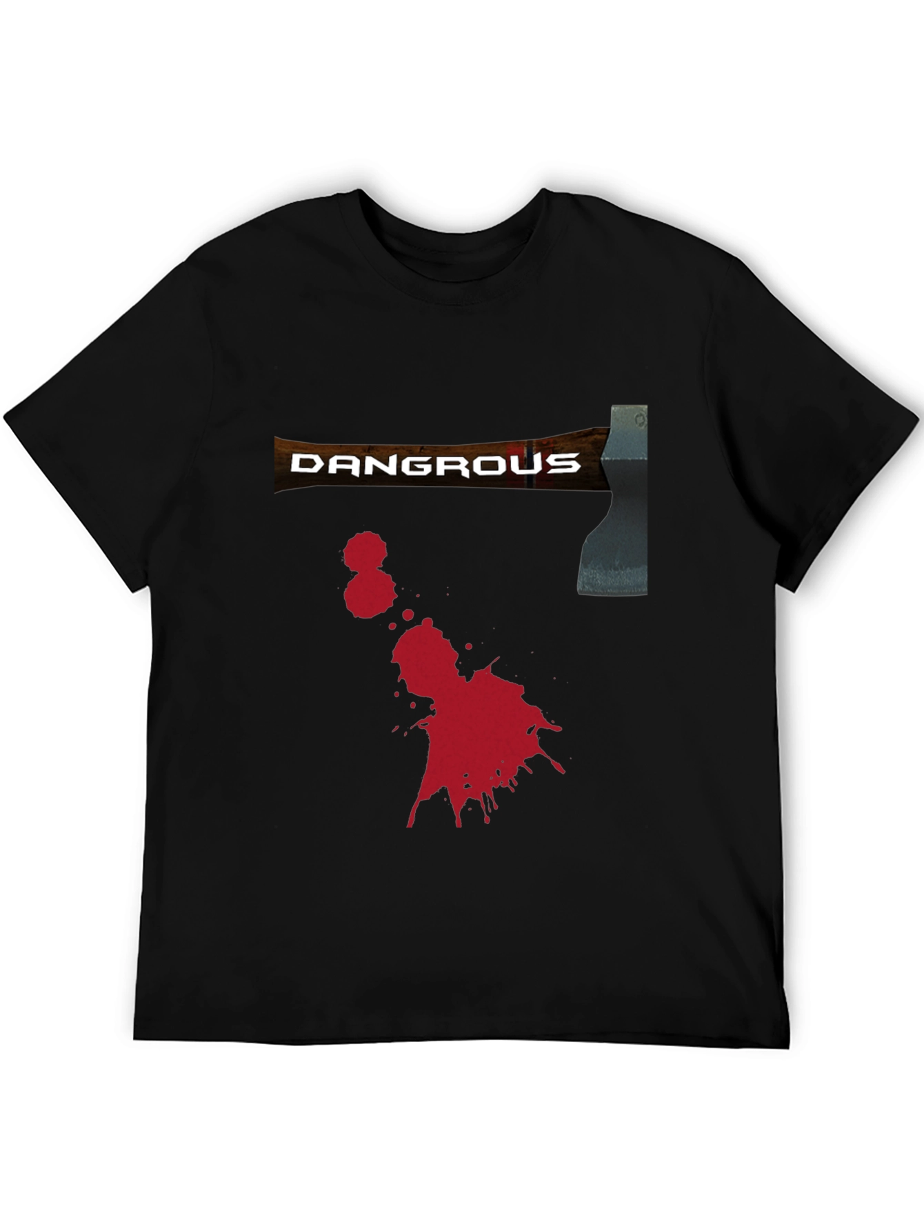 Dangerous Axe Graphic Tee - Black Novelty Shirt