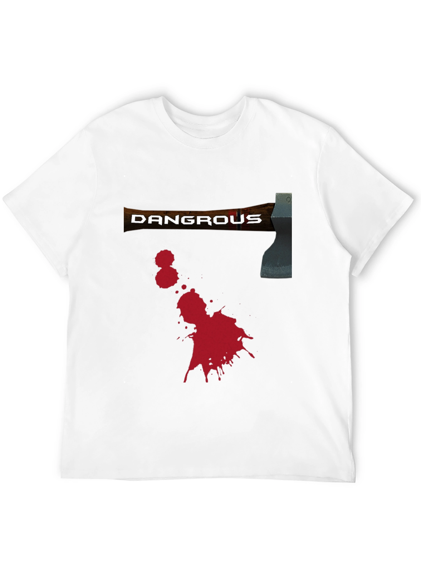Dangerous Axe Graphic Tee - Black Novelty Shirt