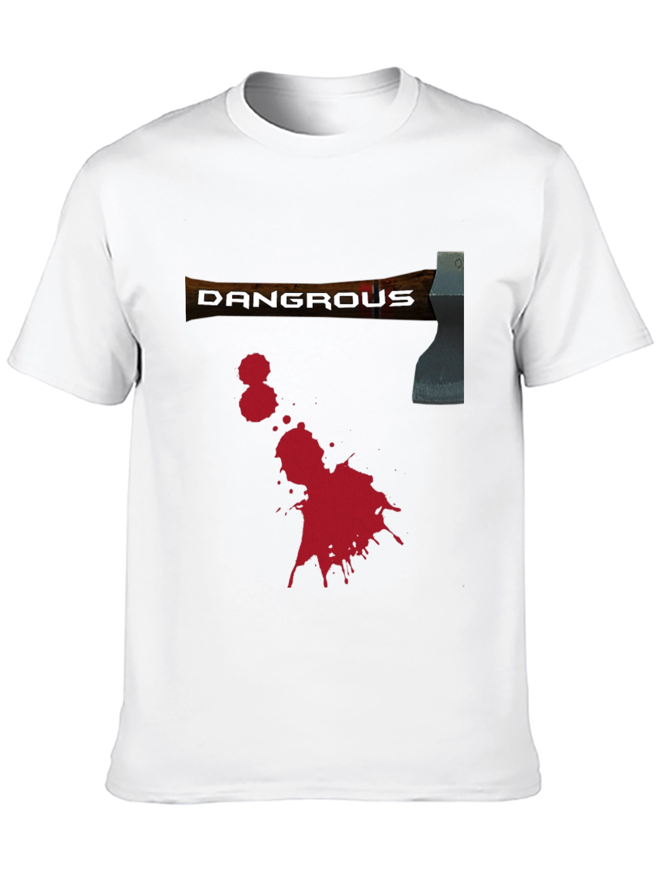 Dangerous Axe Graphic Tee - Black Novelty Shirt