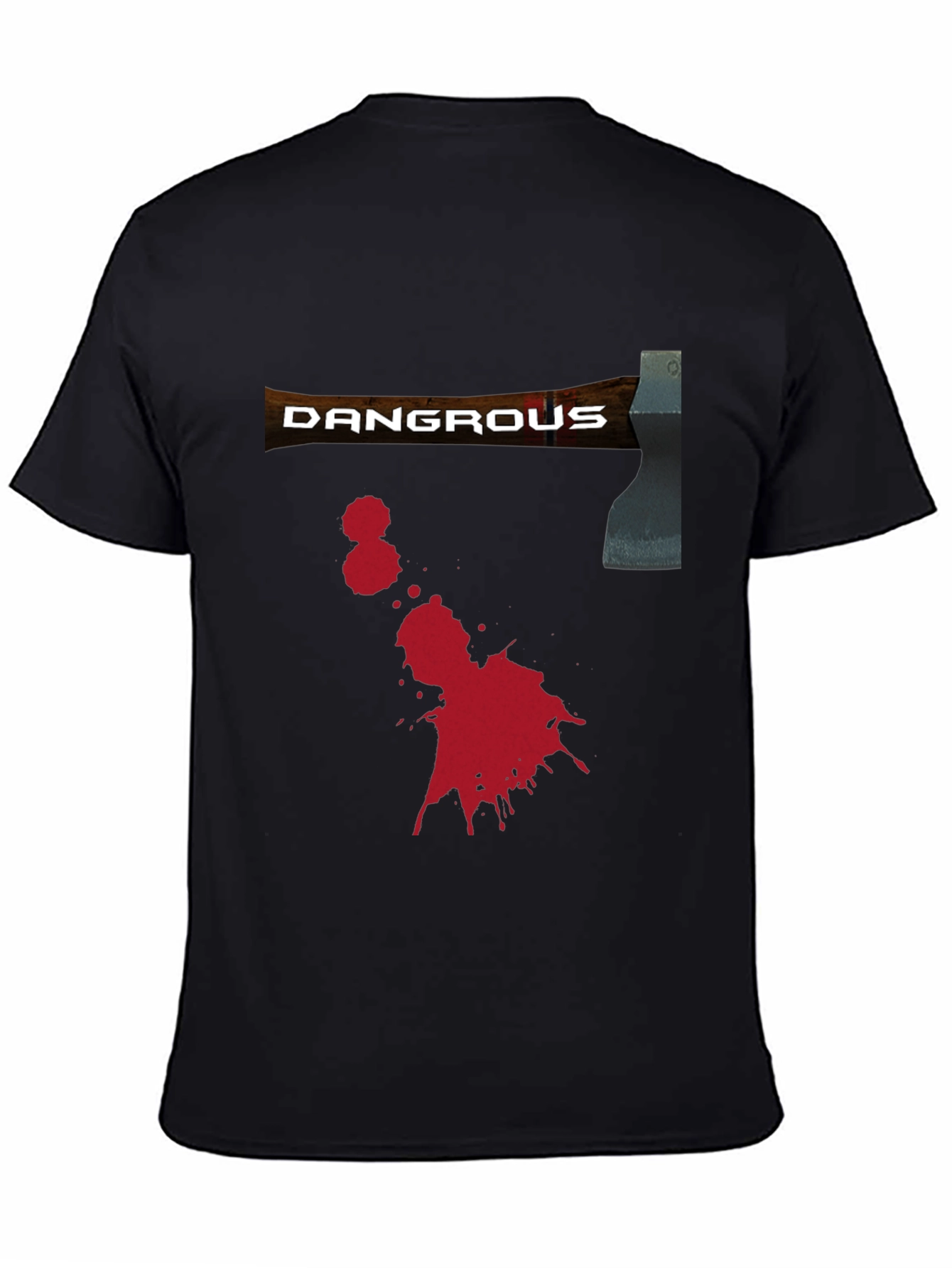 Dangerous Axe Graphic Tee - Black Novelty Shirt