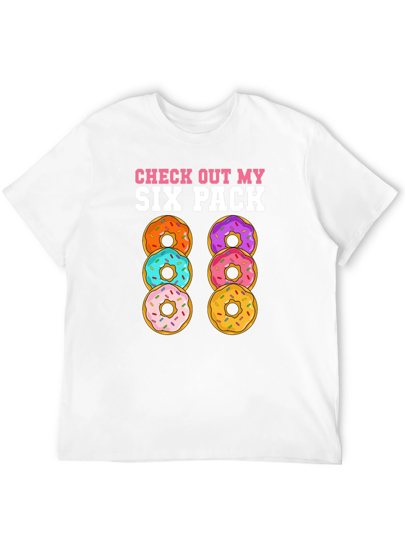 Donut Six Pack T-Shirt Funny Gym Tee
