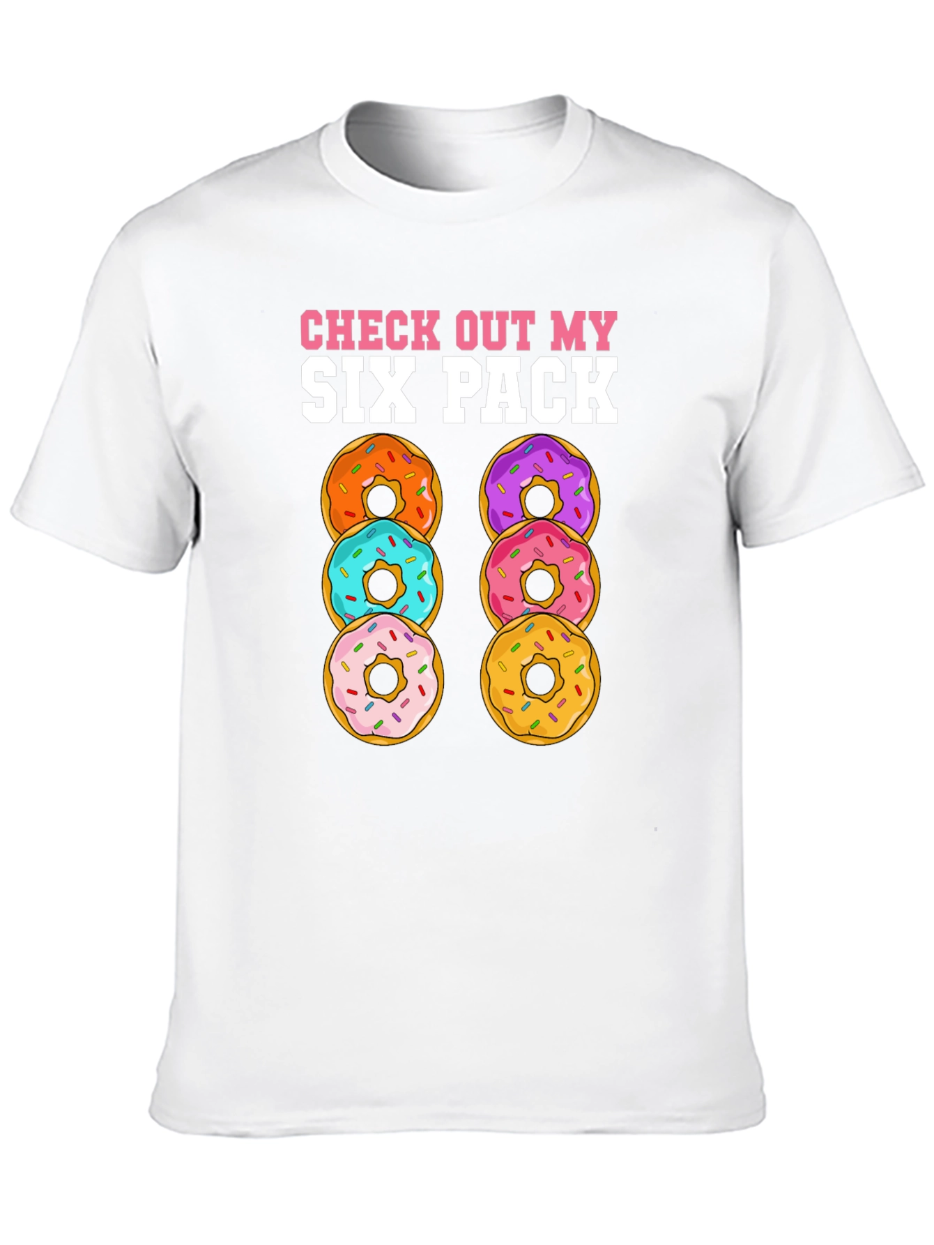 Donut Six Pack T-Shirt Funny Gym Tee