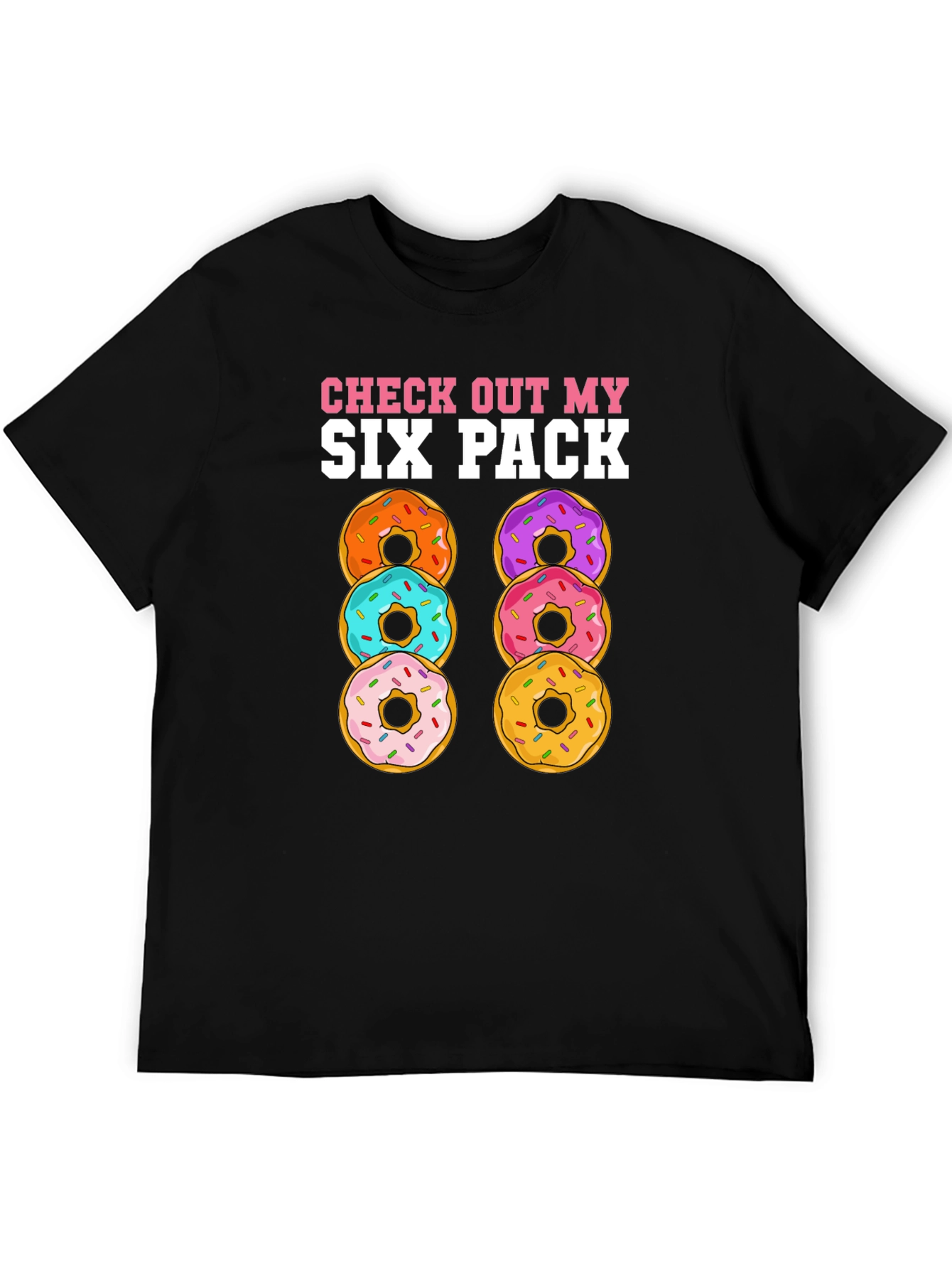 Donut Six Pack T-Shirt Funny Gym Tee