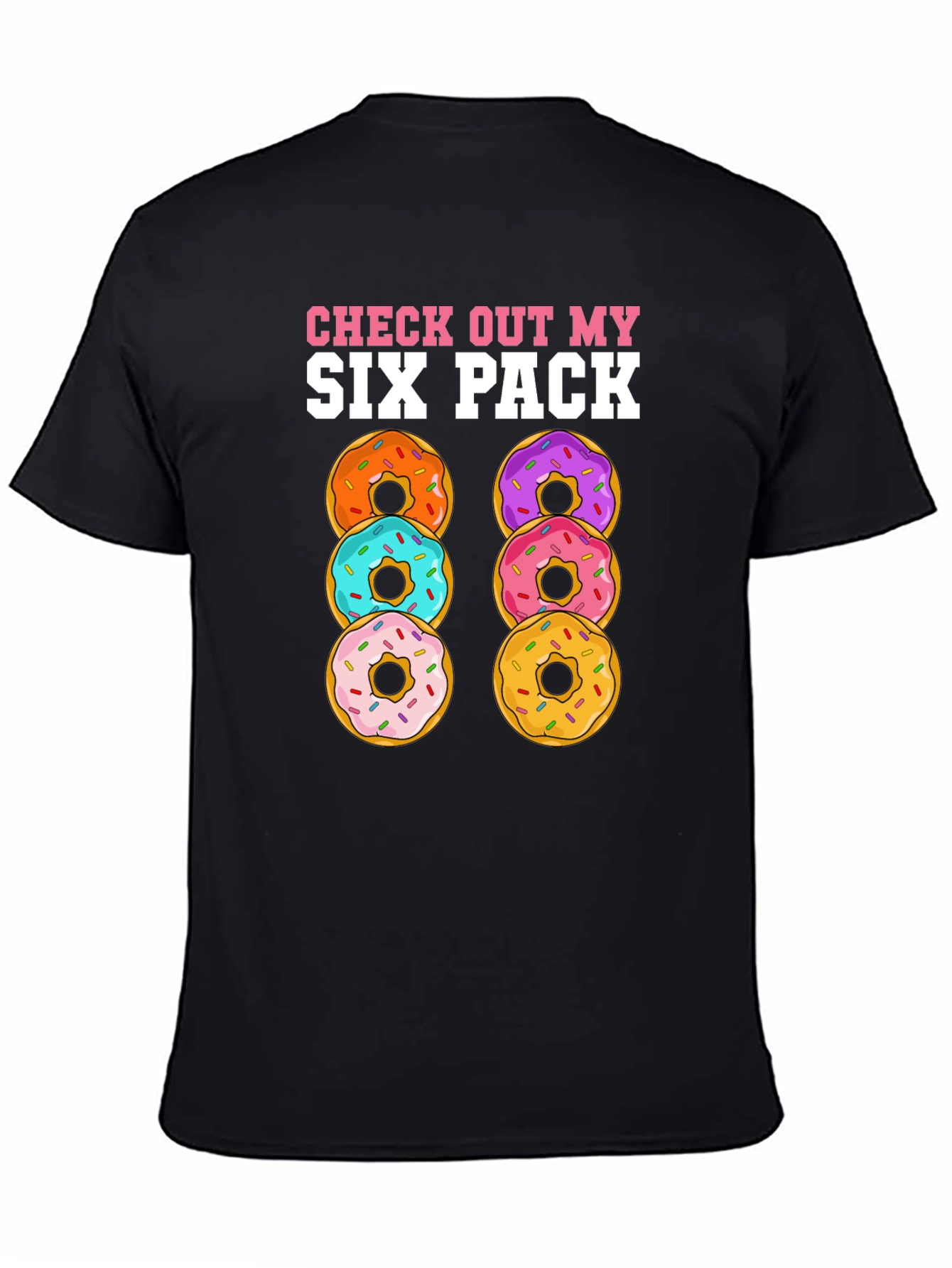 Donut Six Pack T-Shirt Funny Gym Tee