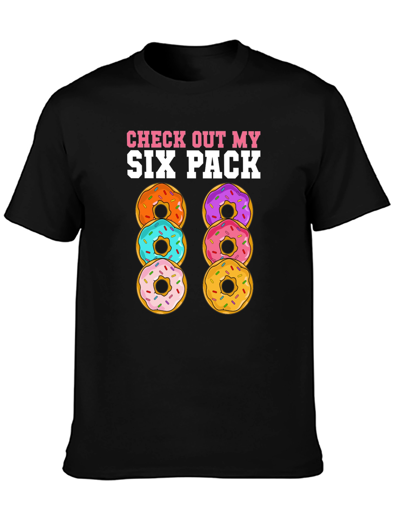 Donut Six Pack T-Shirt Funny Gym Tee