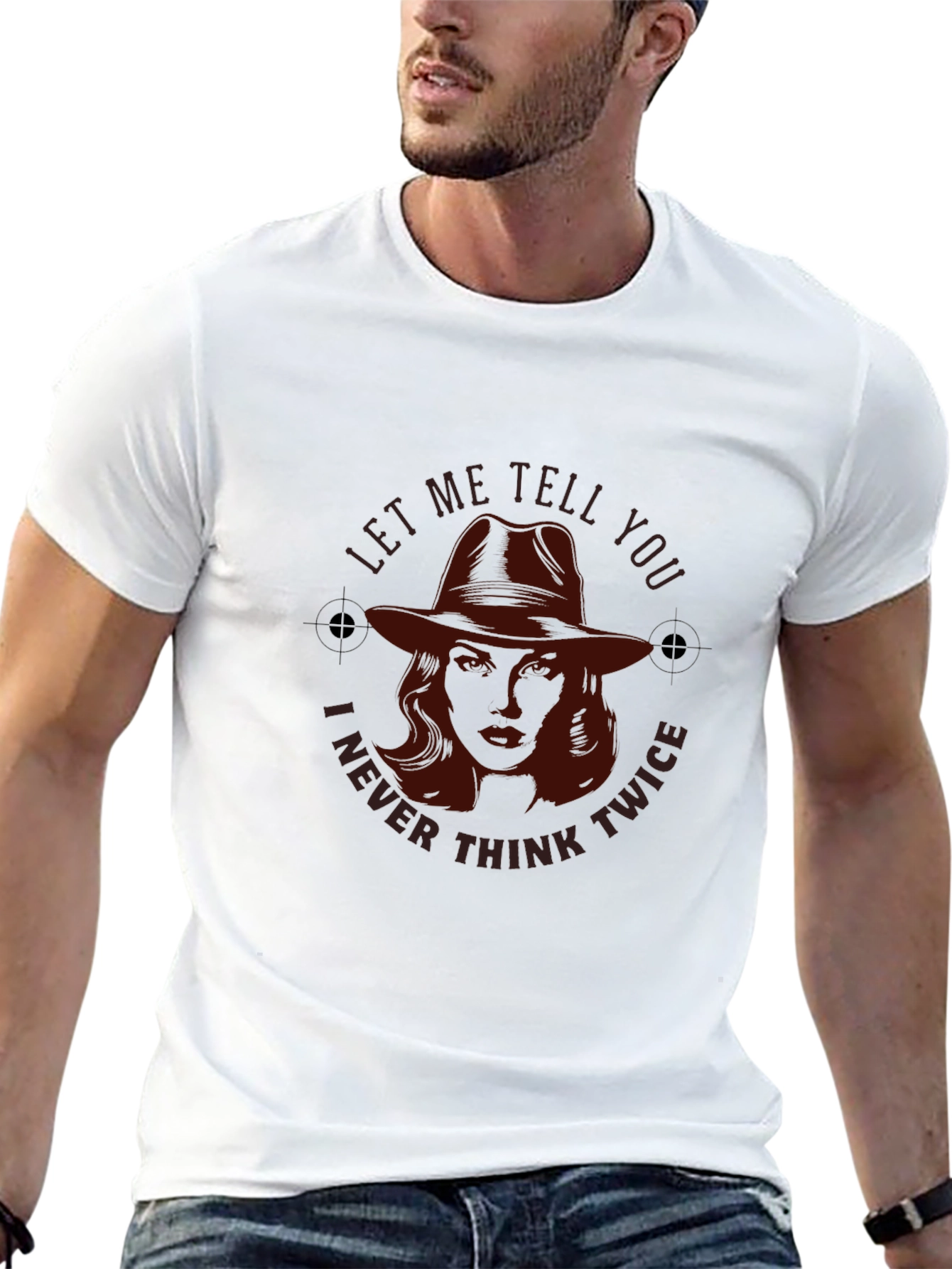 Noir Detective T-Shirt - Never Think Twice