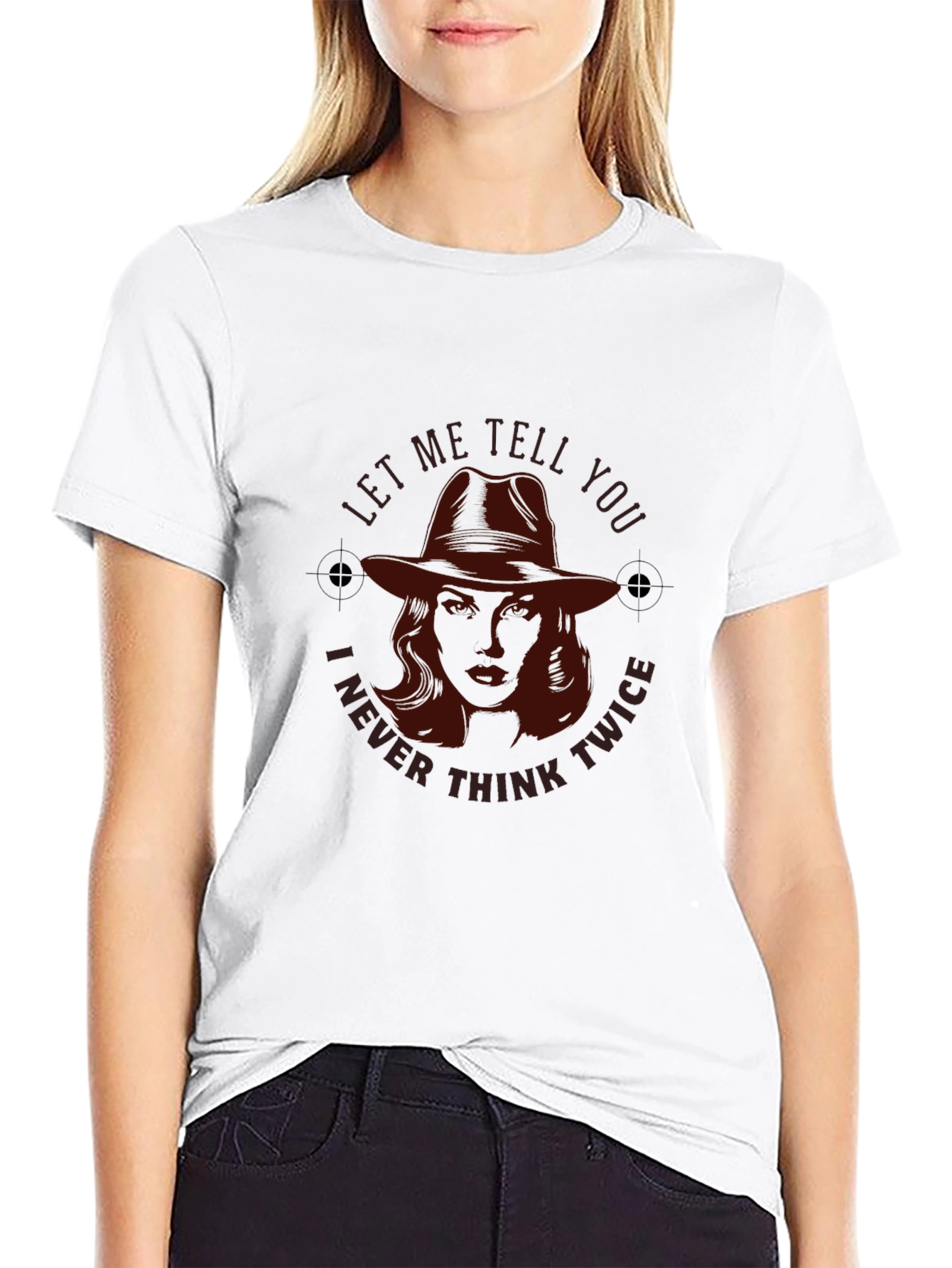 Noir Detective T-Shirt - Never Think Twice