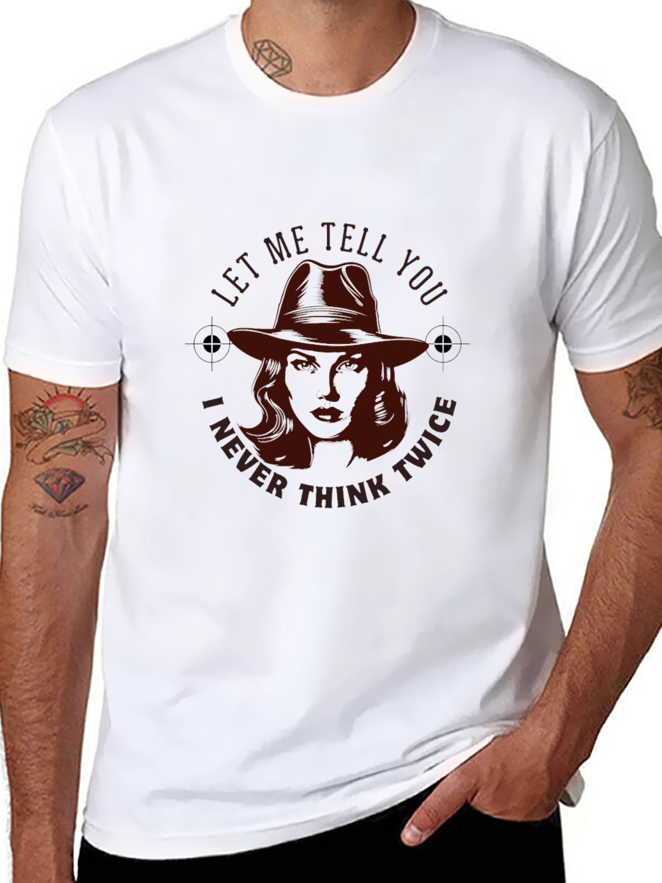 Noir Detective T-Shirt - Never Think Twice