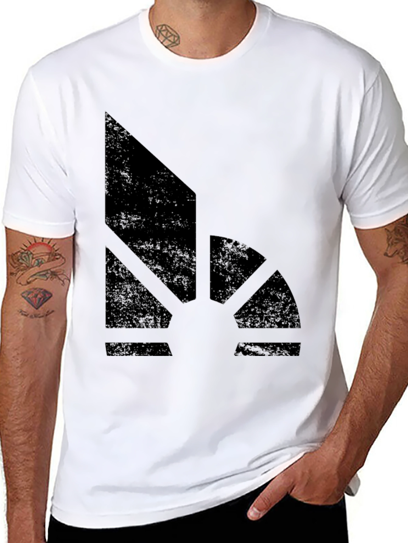 Abstract Graphic Print Mens T-Shirt