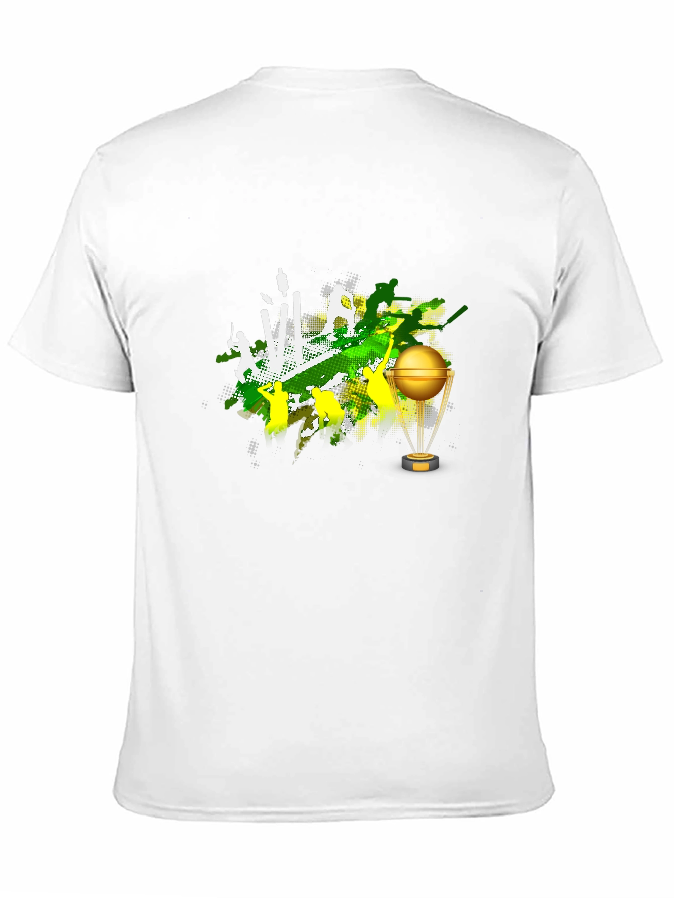 Cricket T-Shirt - Golden Trophy Design