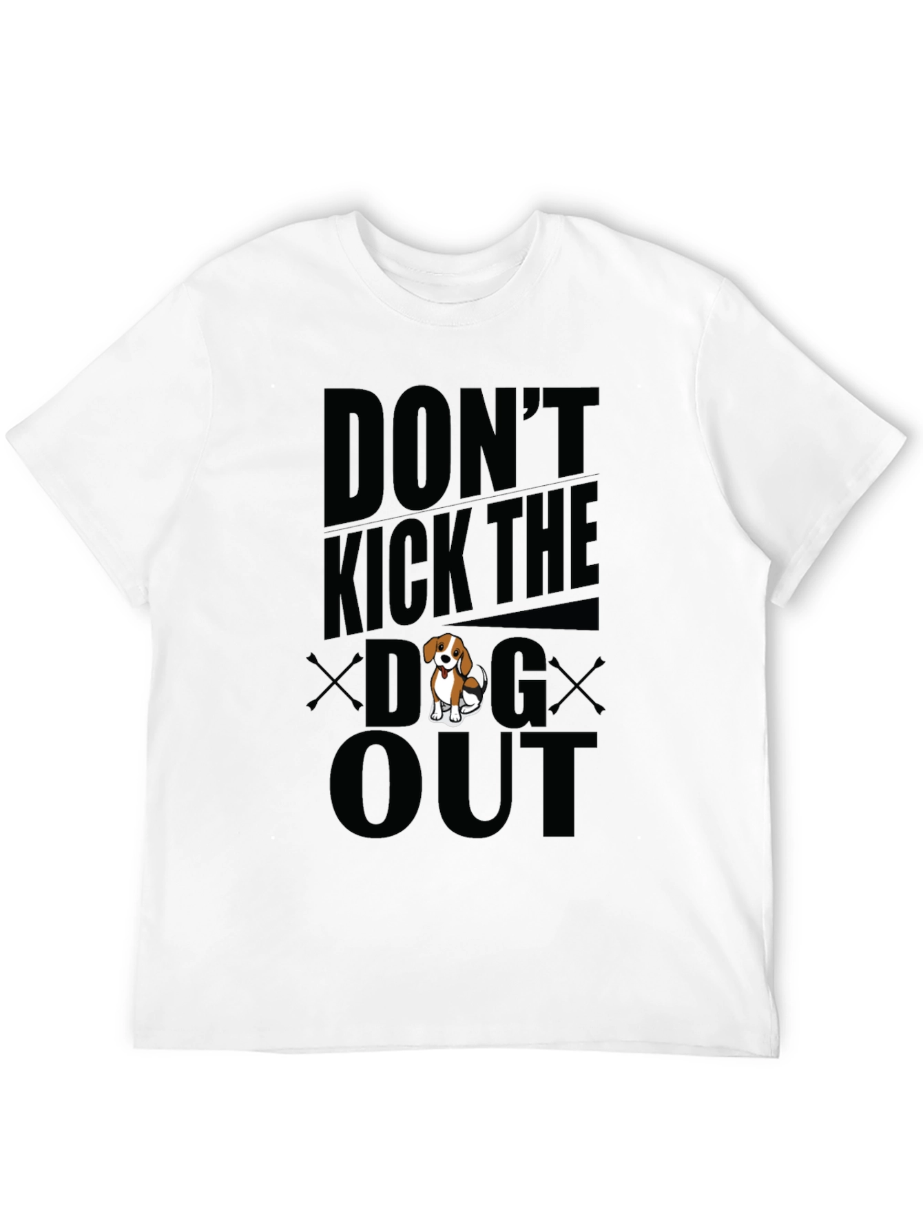 Dont Kick the Dog Out Black Graphic Tee