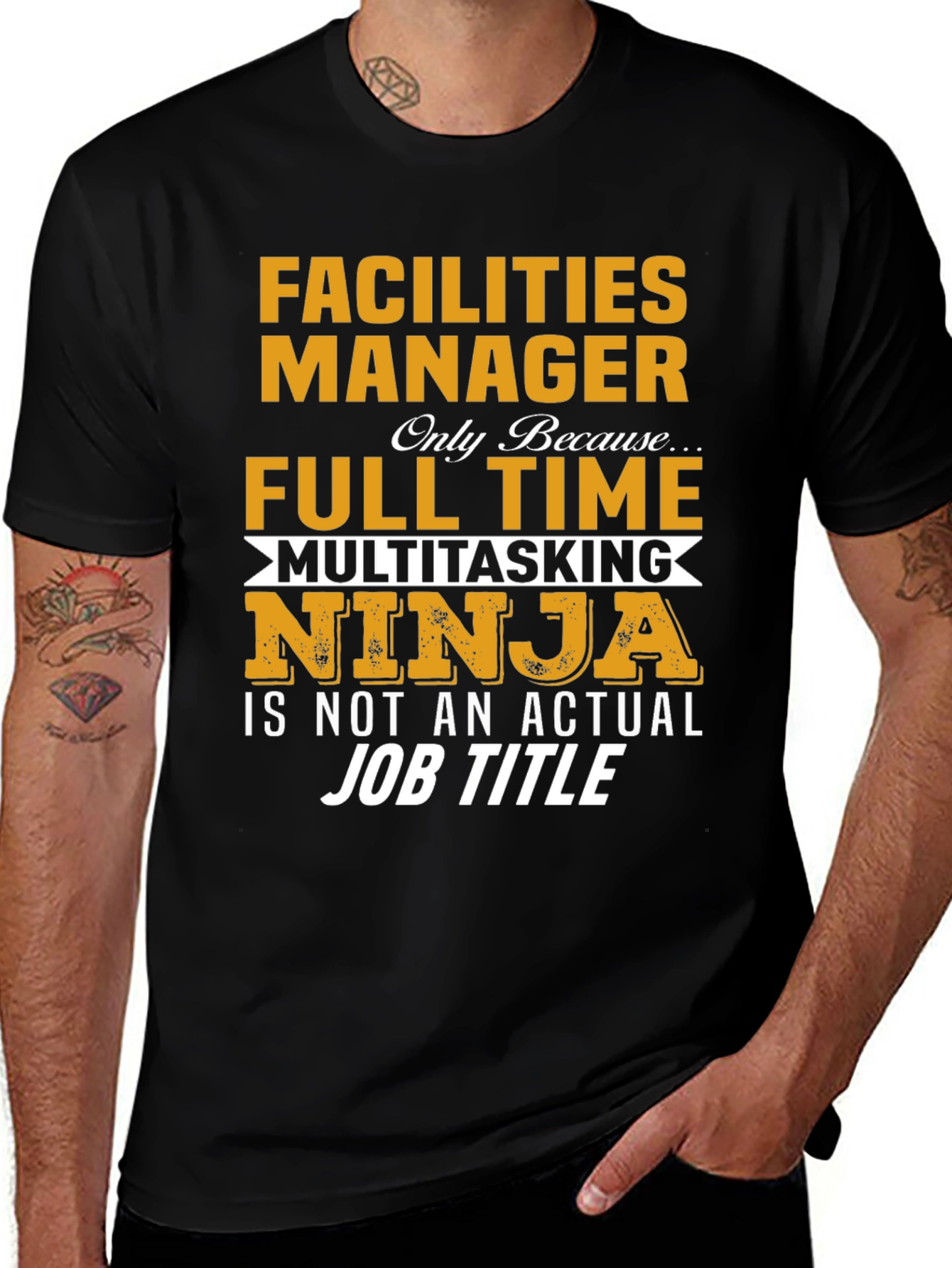 Facilities Manager Full Time Ninja T-Shirt