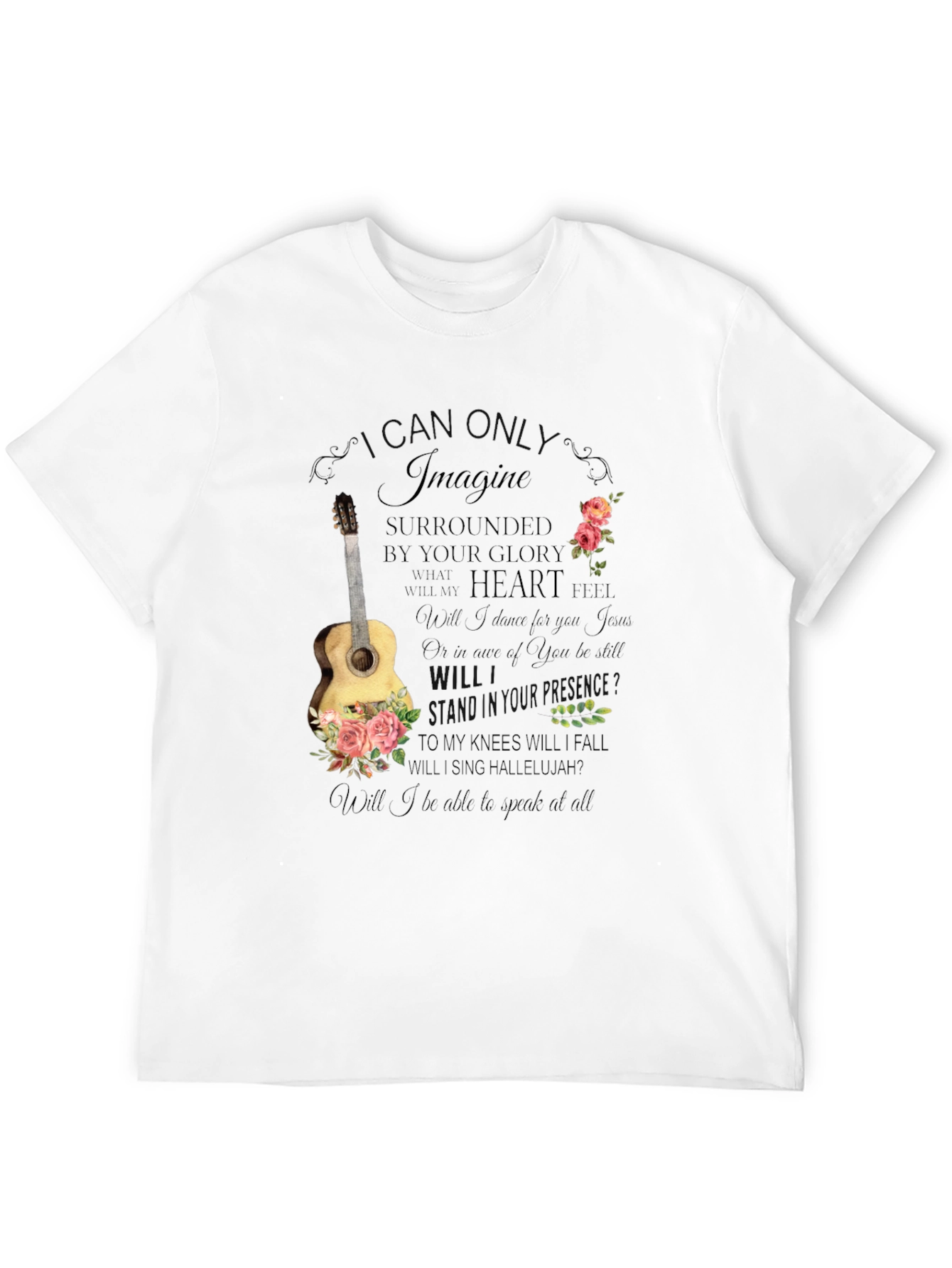 I Can Only Imagine Guitar Floral T-Shirt