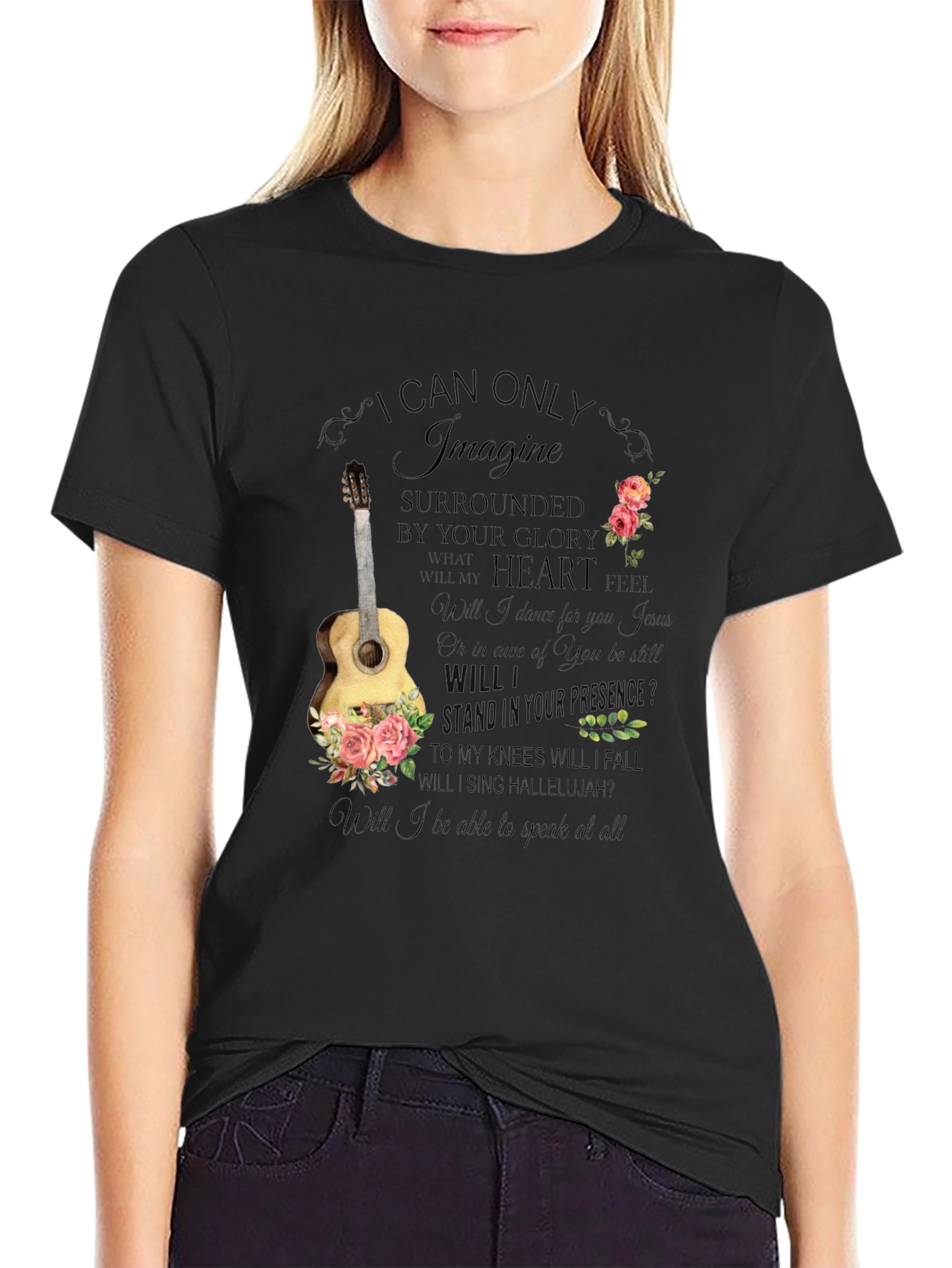 I Can Only Imagine Guitar Floral T-Shirt