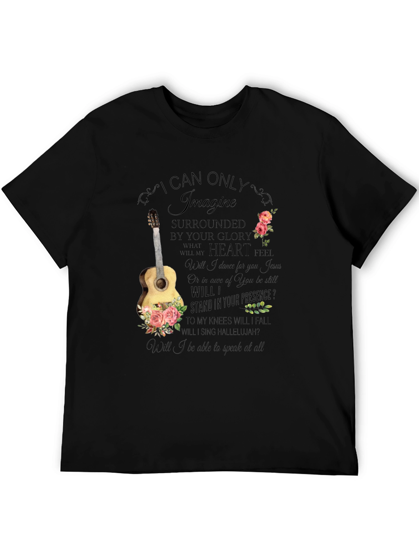 I Can Only Imagine Guitar Floral T-Shirt