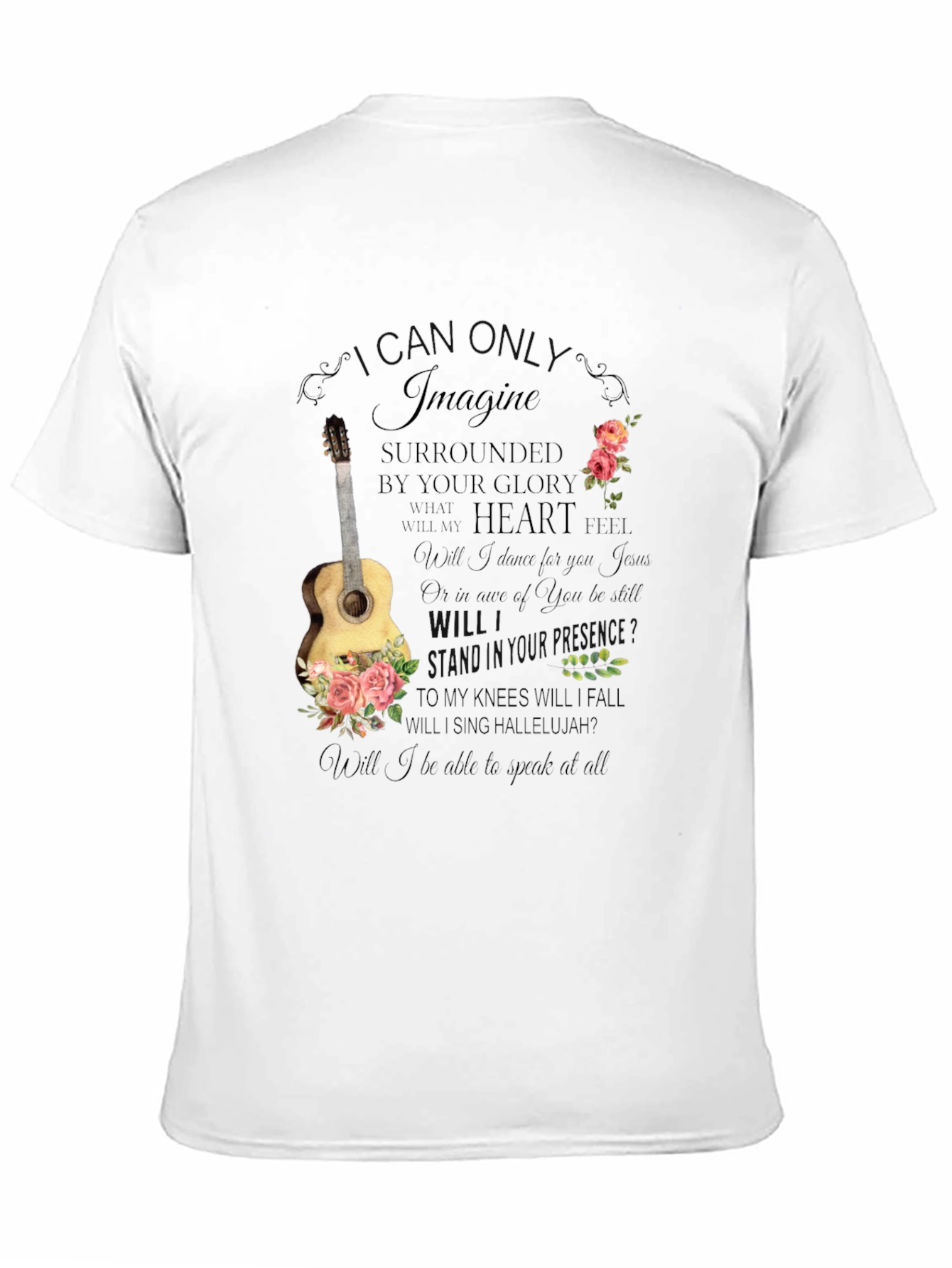 I Can Only Imagine Guitar Floral T-Shirt