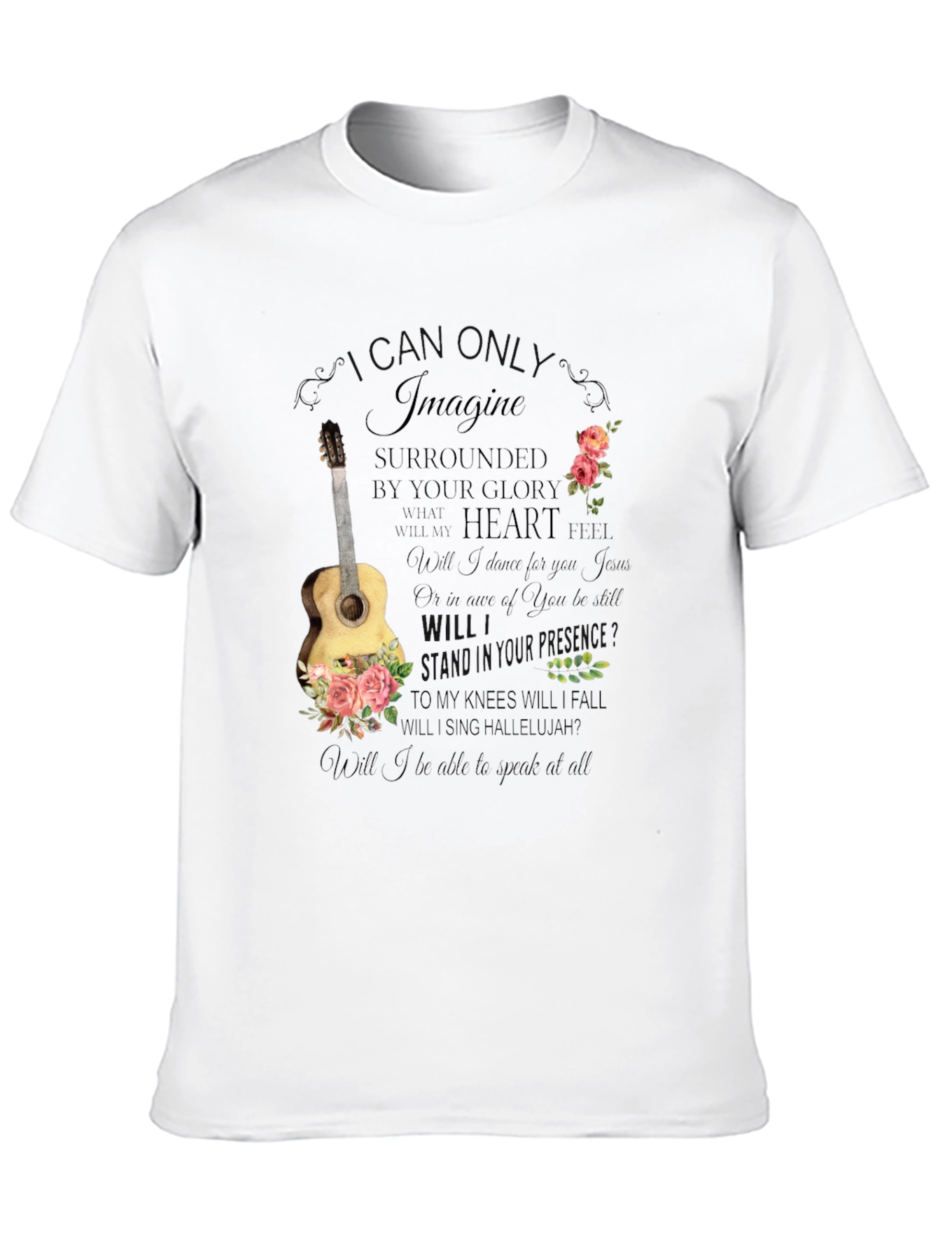 I Can Only Imagine Guitar Floral T-Shirt