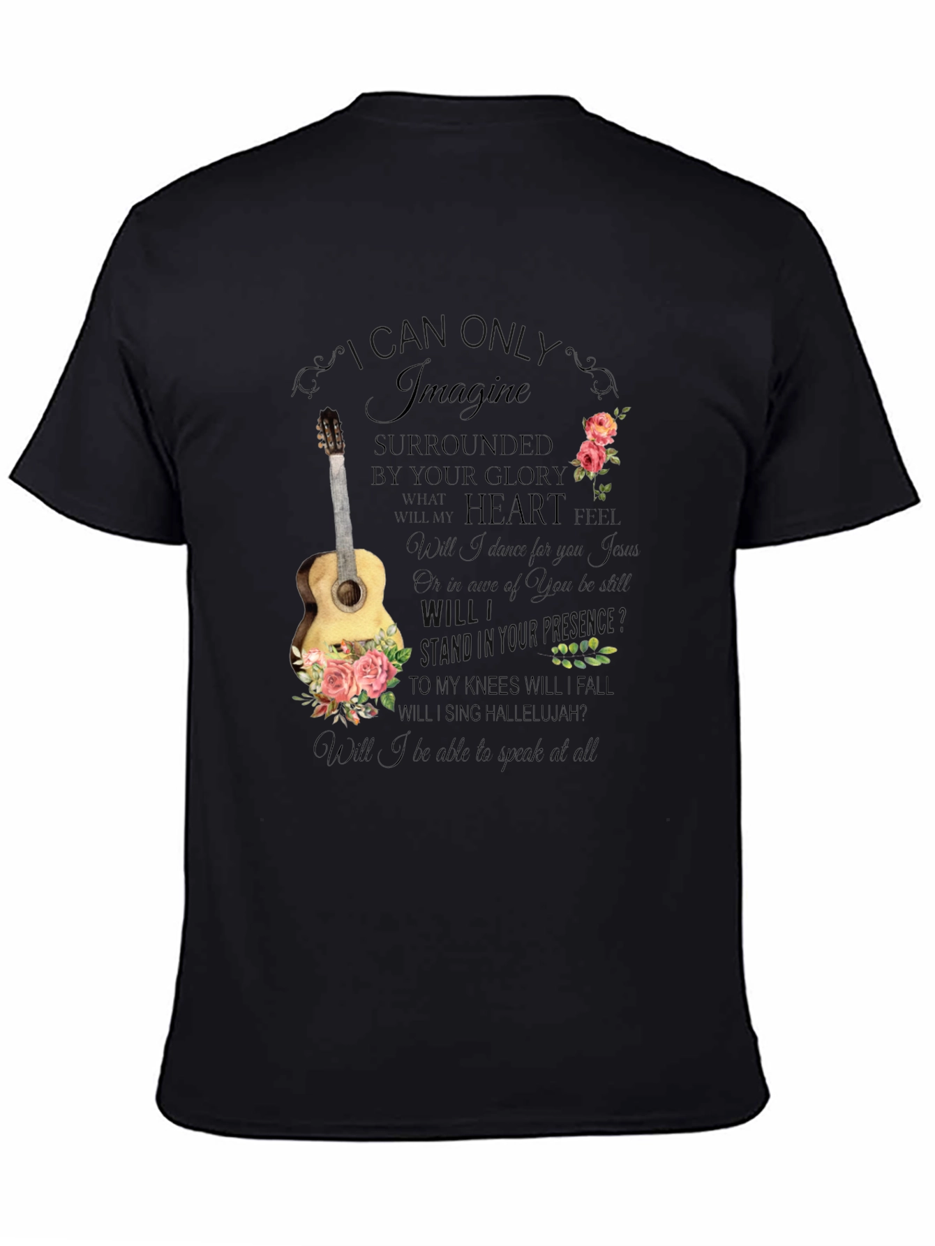 I Can Only Imagine Guitar Floral T-Shirt