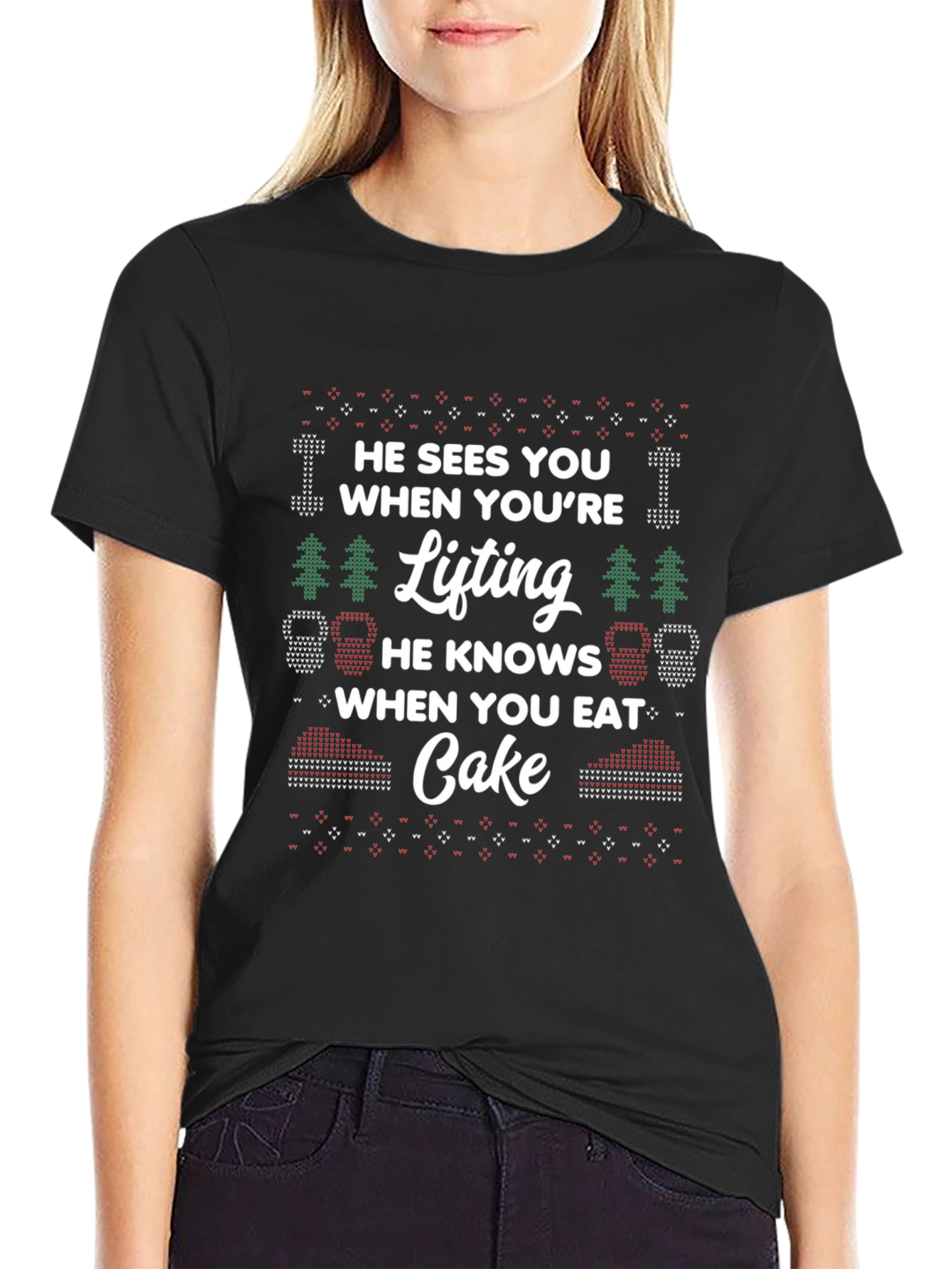 Funny Lifting Christmas T-Shirt for Fitness Lovers
