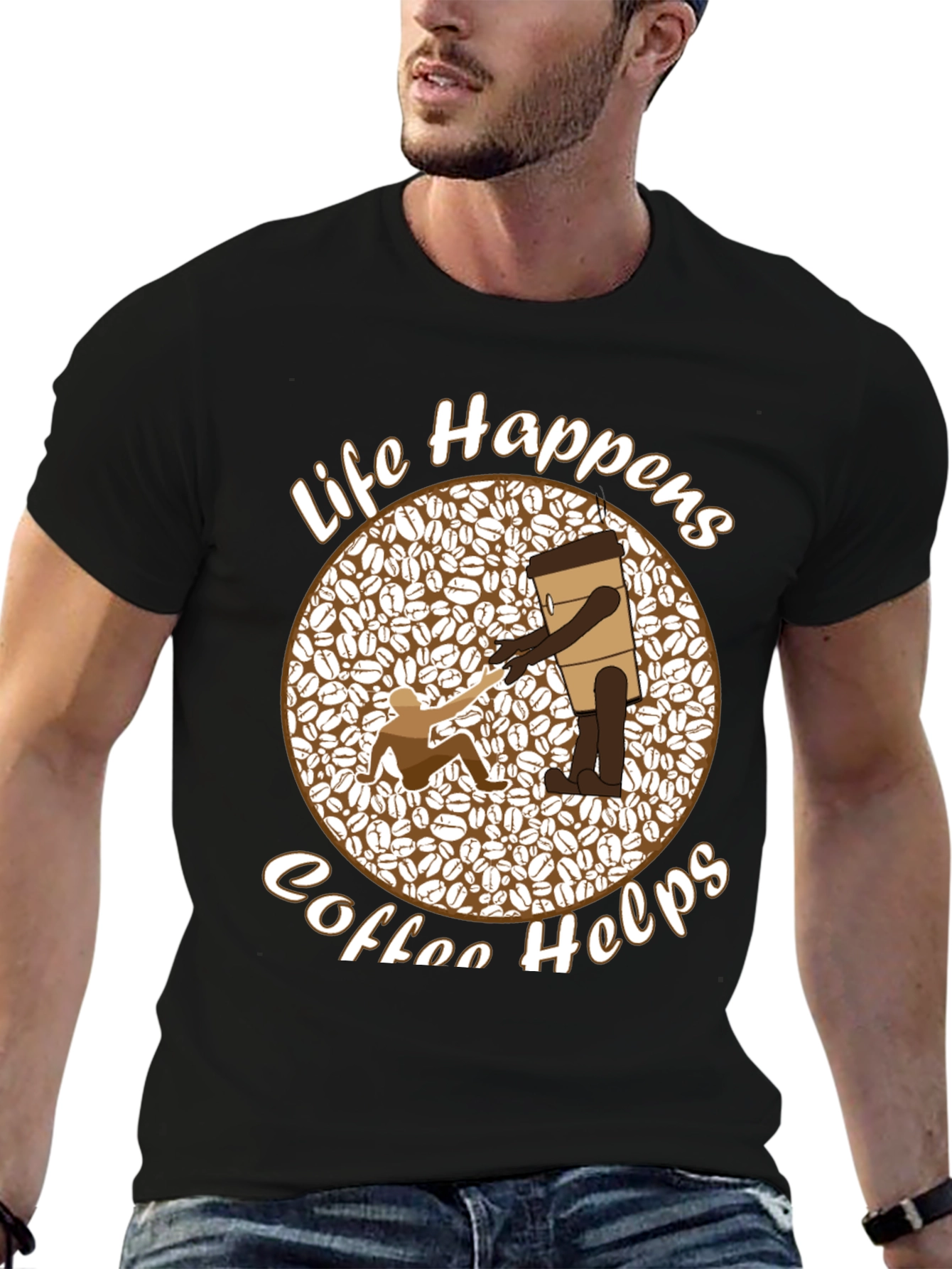 Life Happens Coffee Helps Graphic Tee