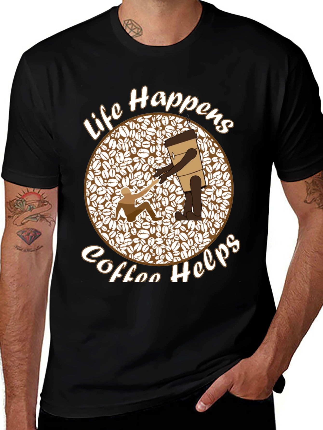 Life Happens Coffee Helps Graphic Tee