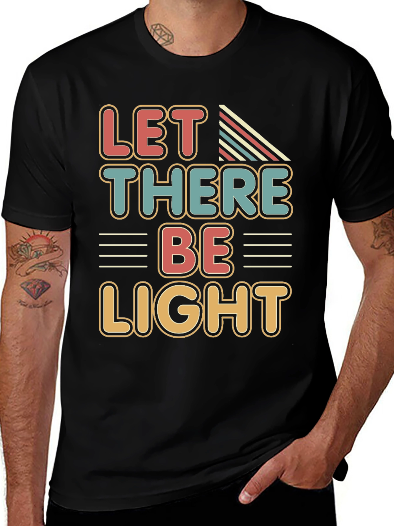 Retro Let There Be Light Graphic Tee