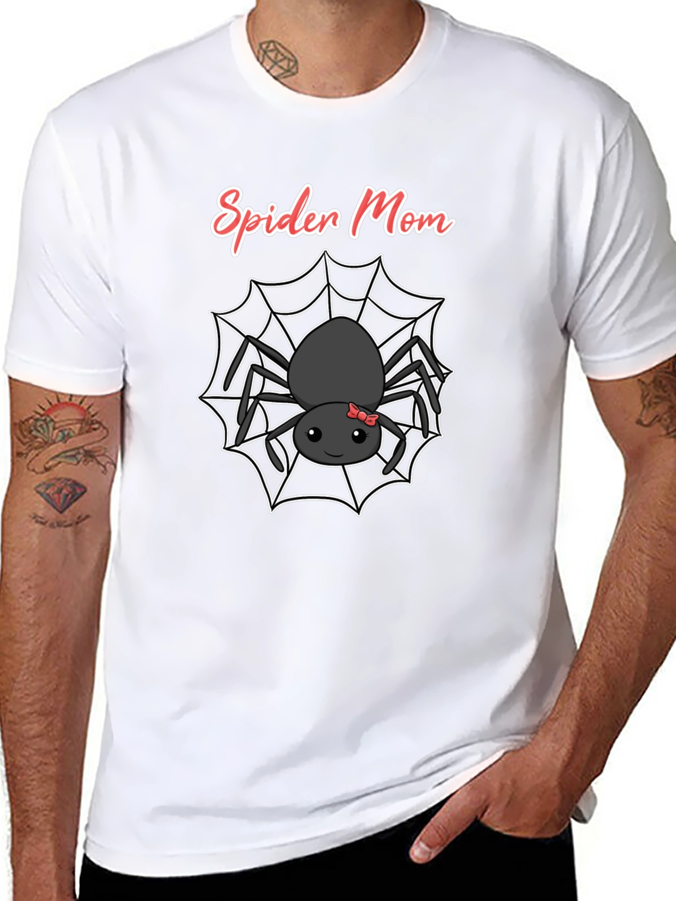 Spider Mom Graphic T-Shirt - Cute Halloween Tee