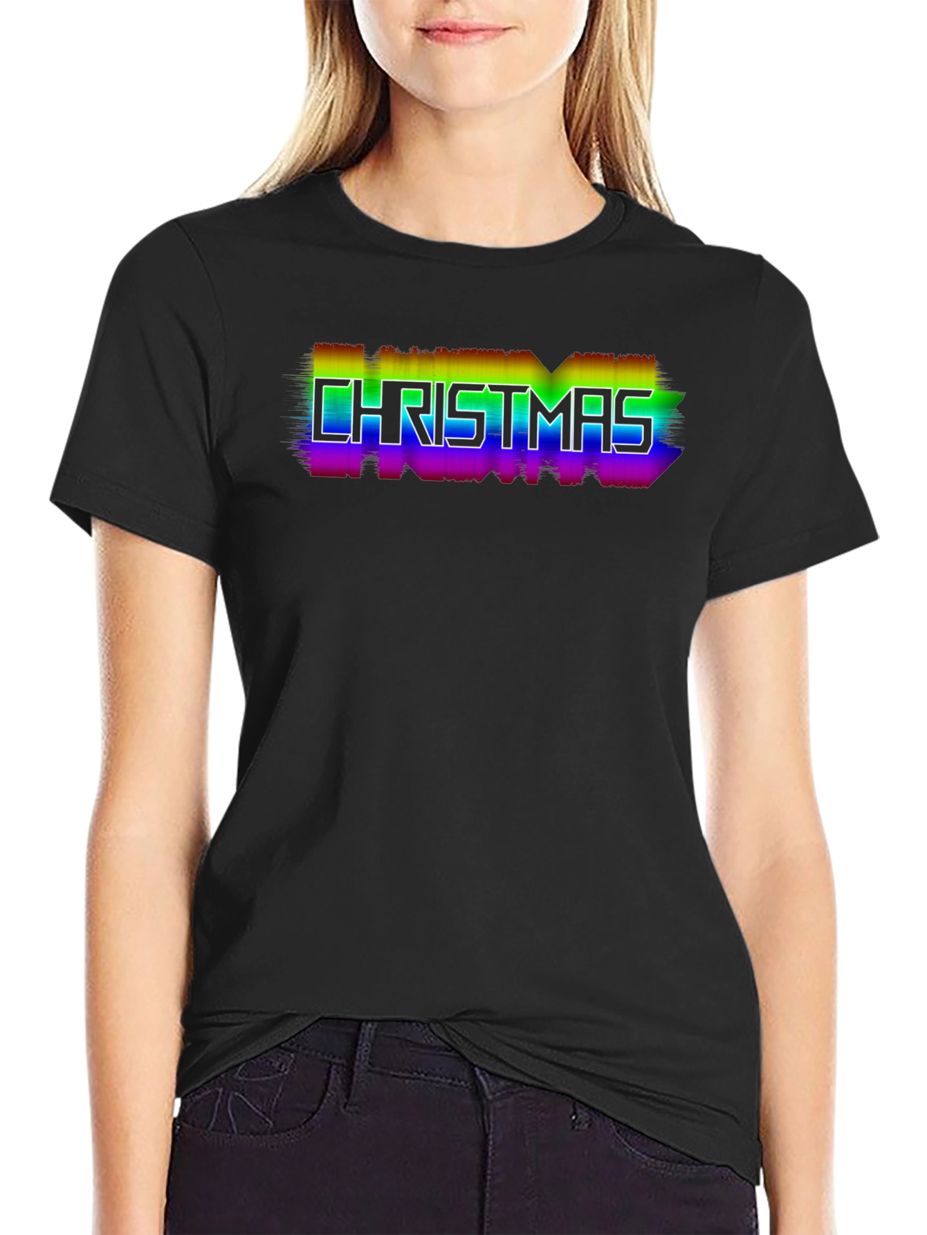Rainbow Christmas T-Shirt - Festive Holiday Style