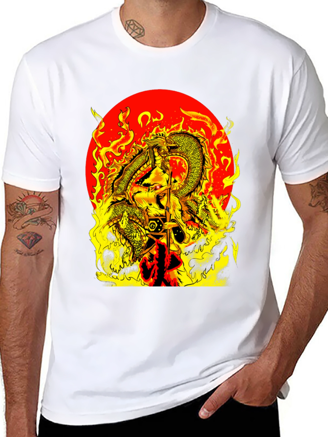 Fiery Dragon Graphic Tee - Bold Statement Shirt