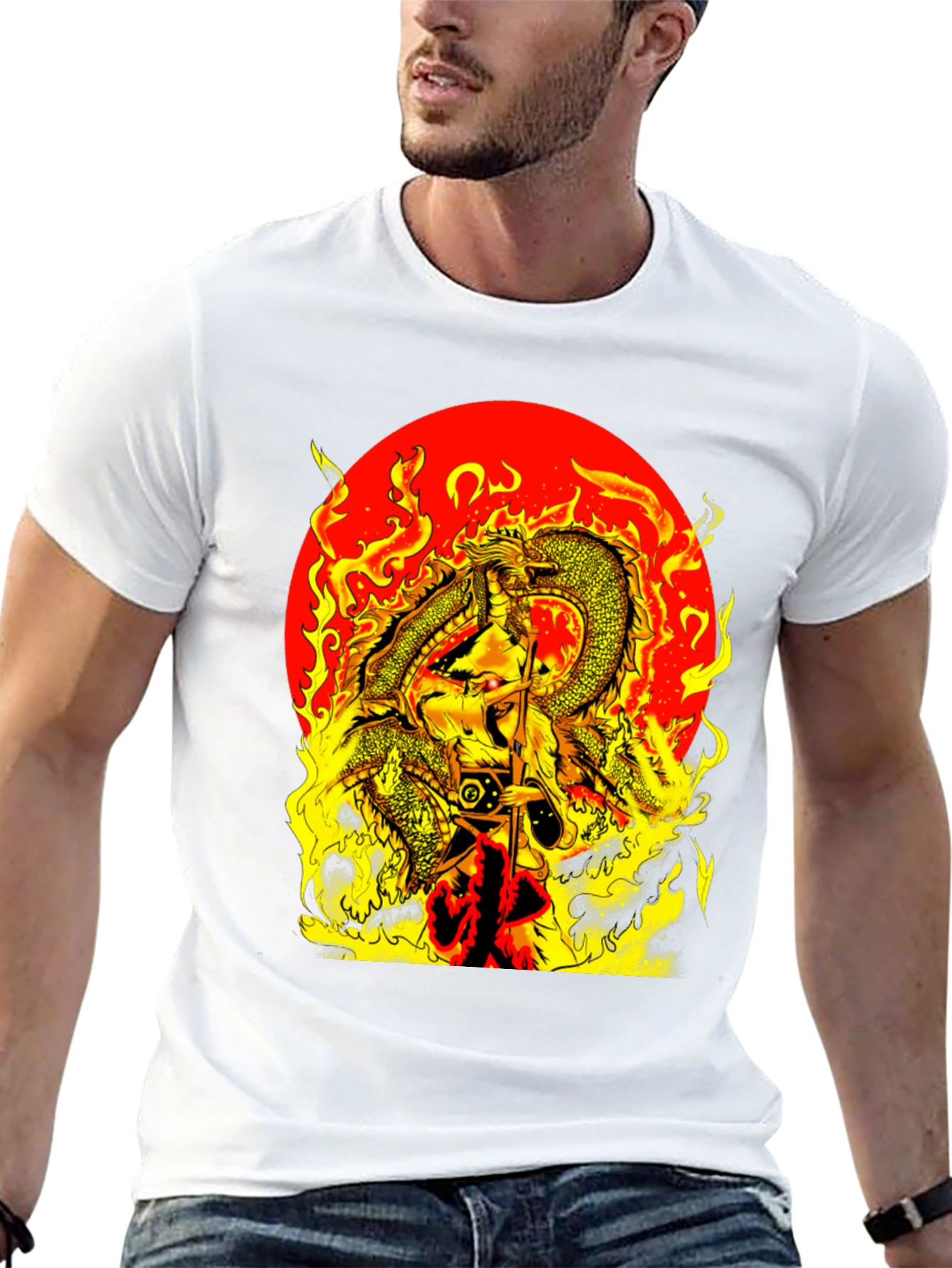 Fiery Dragon Graphic Tee - Bold Statement Shirt