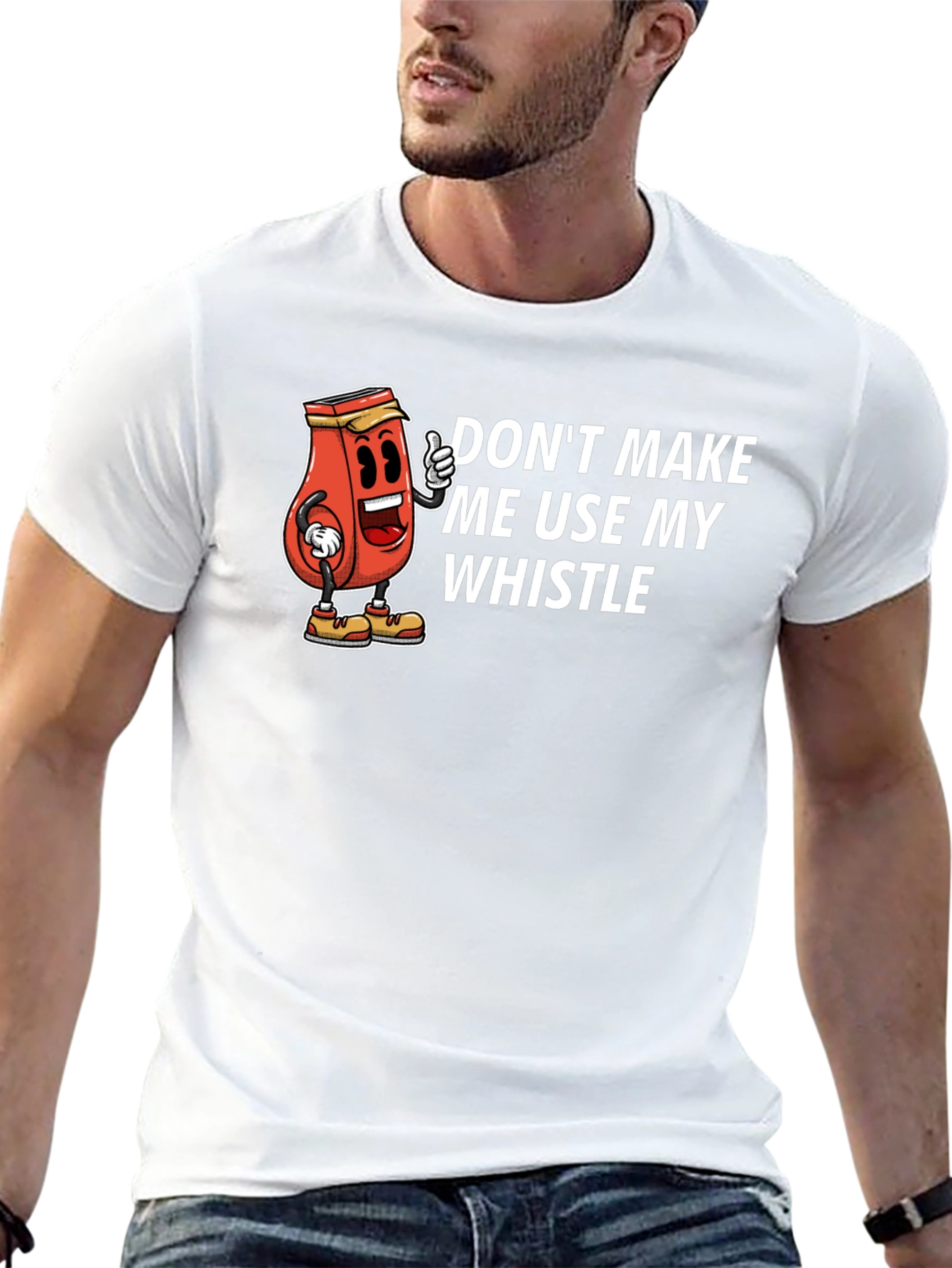 Dont Make Me Use My Whistle Black T-Shirt