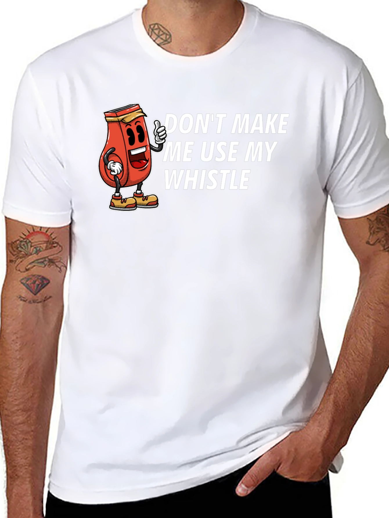 Dont Make Me Use My Whistle Black T-Shirt