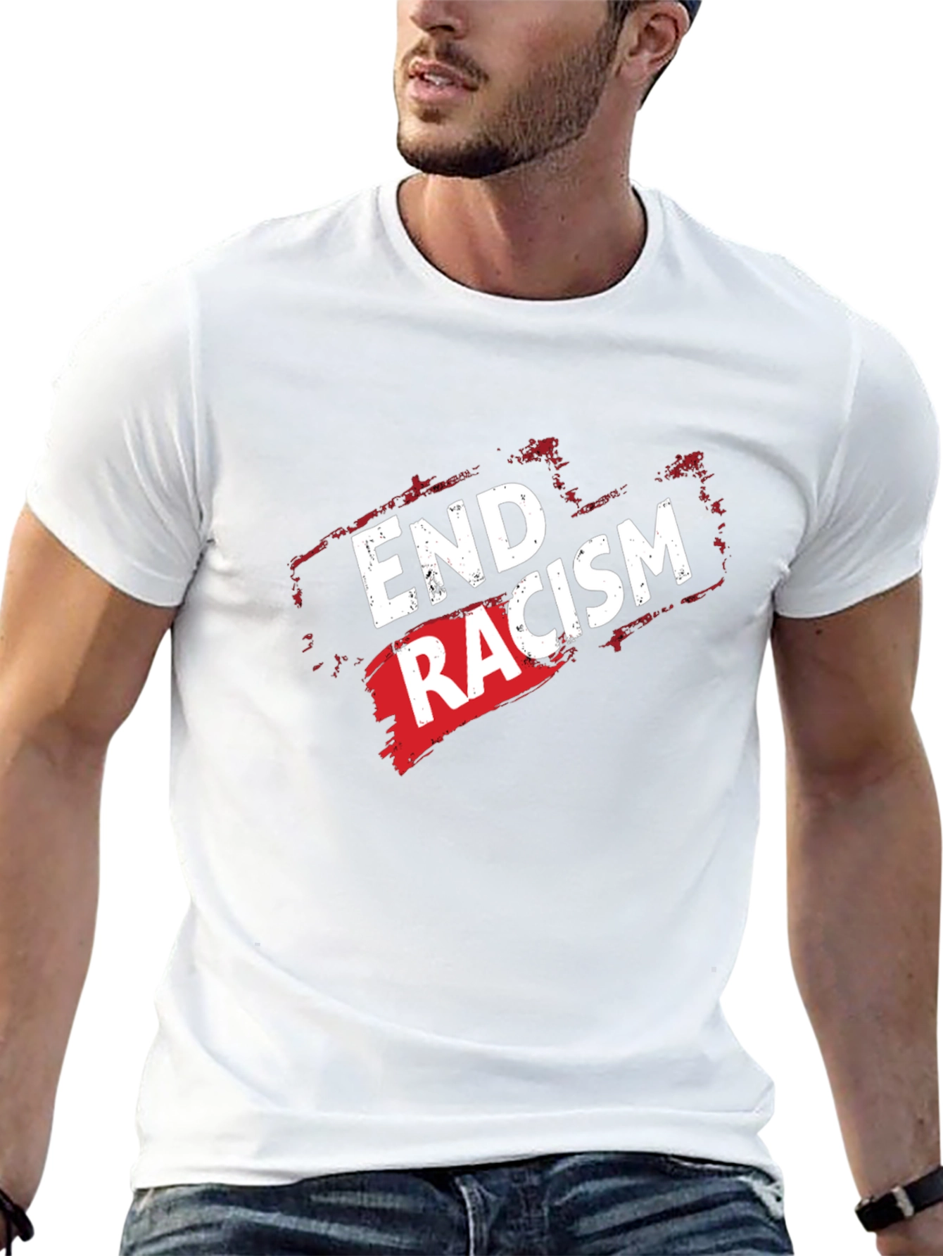End Racism Graphic Tee - Black