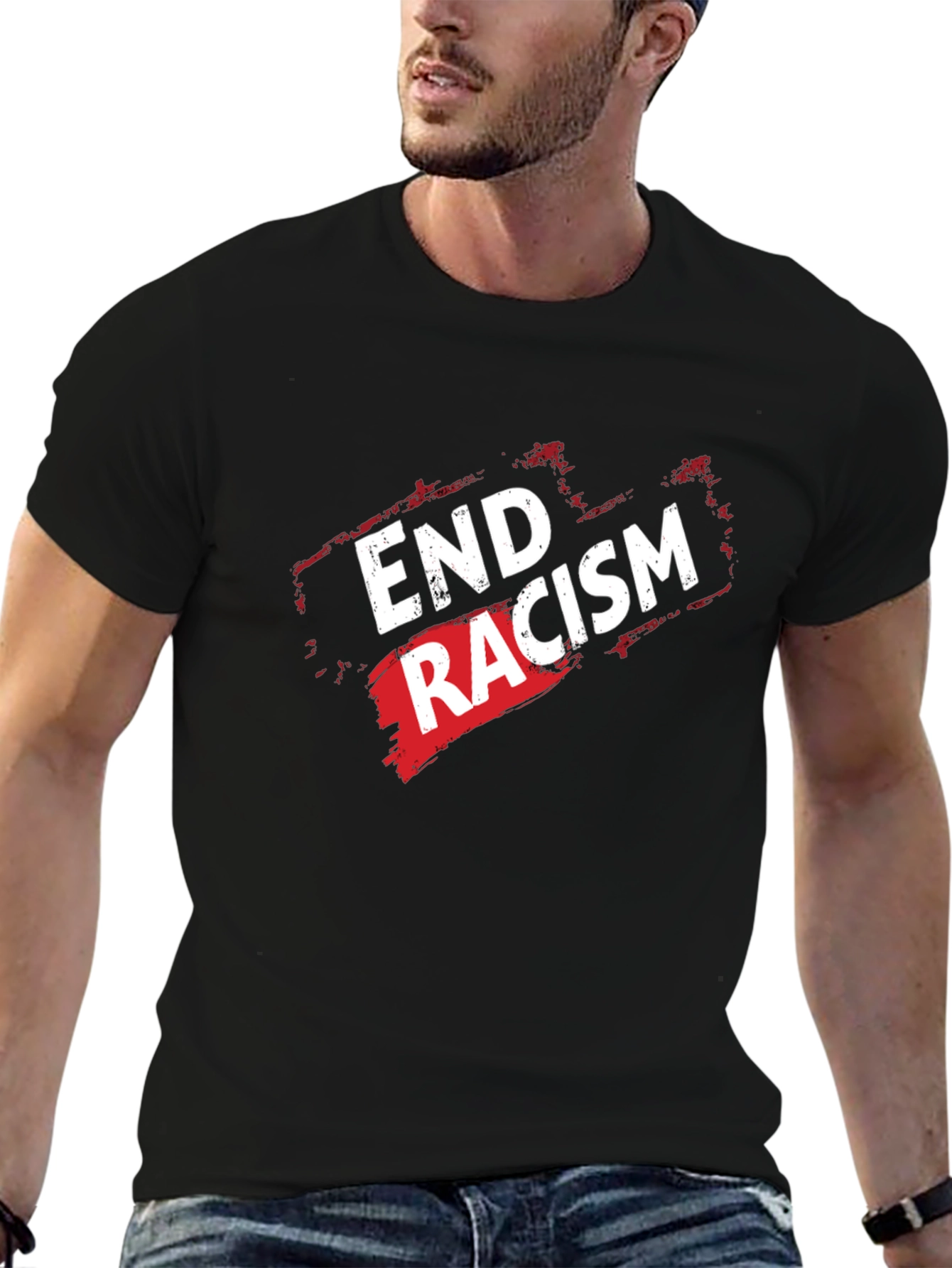 End Racism Graphic Tee - Black