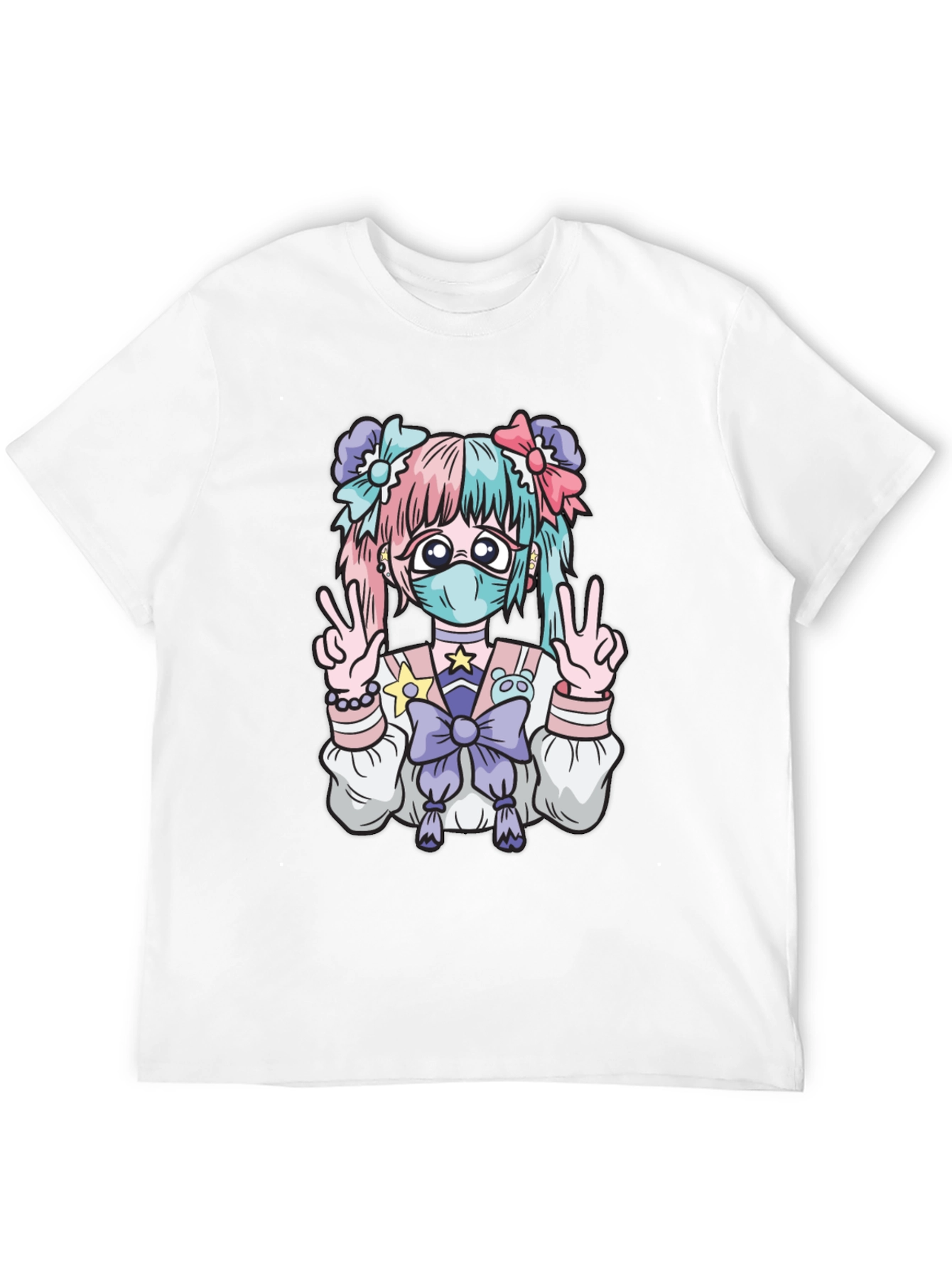 Anime Girl Graphic Black T-Shirt