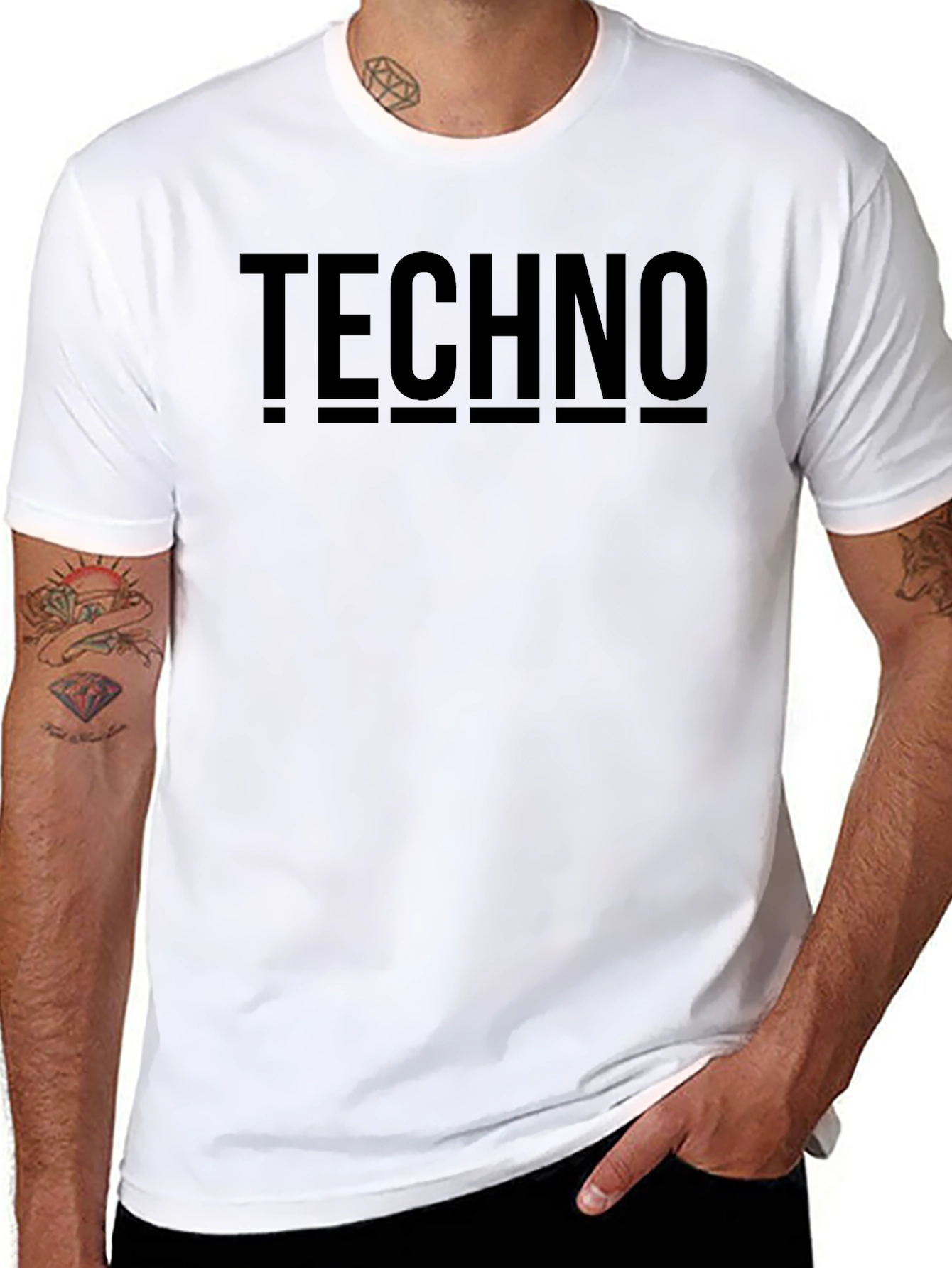 Techno Graphic T-Shirt - Bold Statement Tee