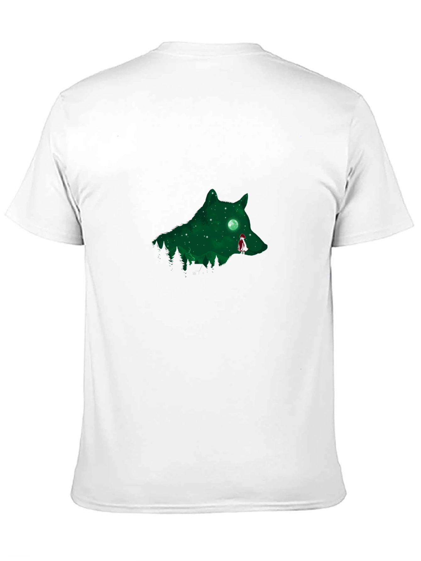 Wolf Silhouette Graphic Black T-Shirt