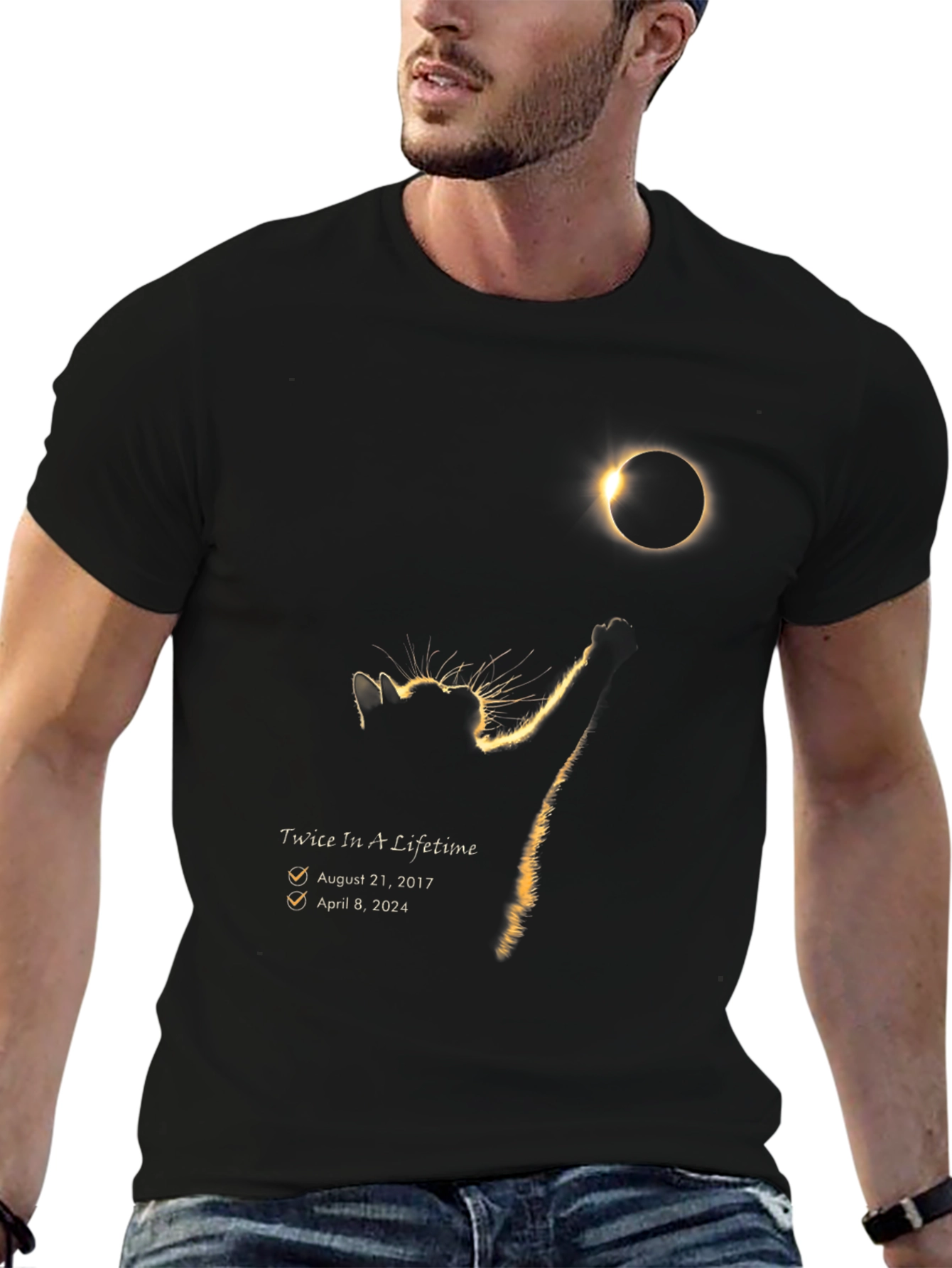 Eclipse Cat T-Shirt - Twice In A Lifetime