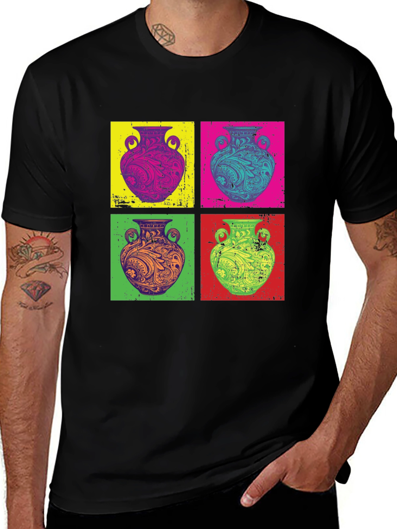 Pop Art Vase Graphic T-Shirt