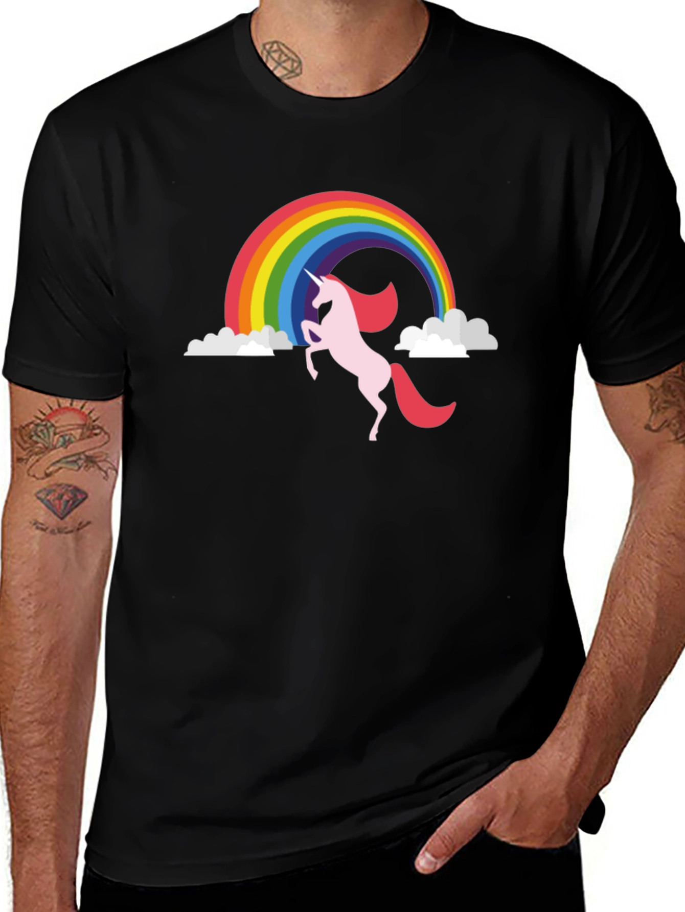 Unicorn Rainbow Graphic T-Shirt
