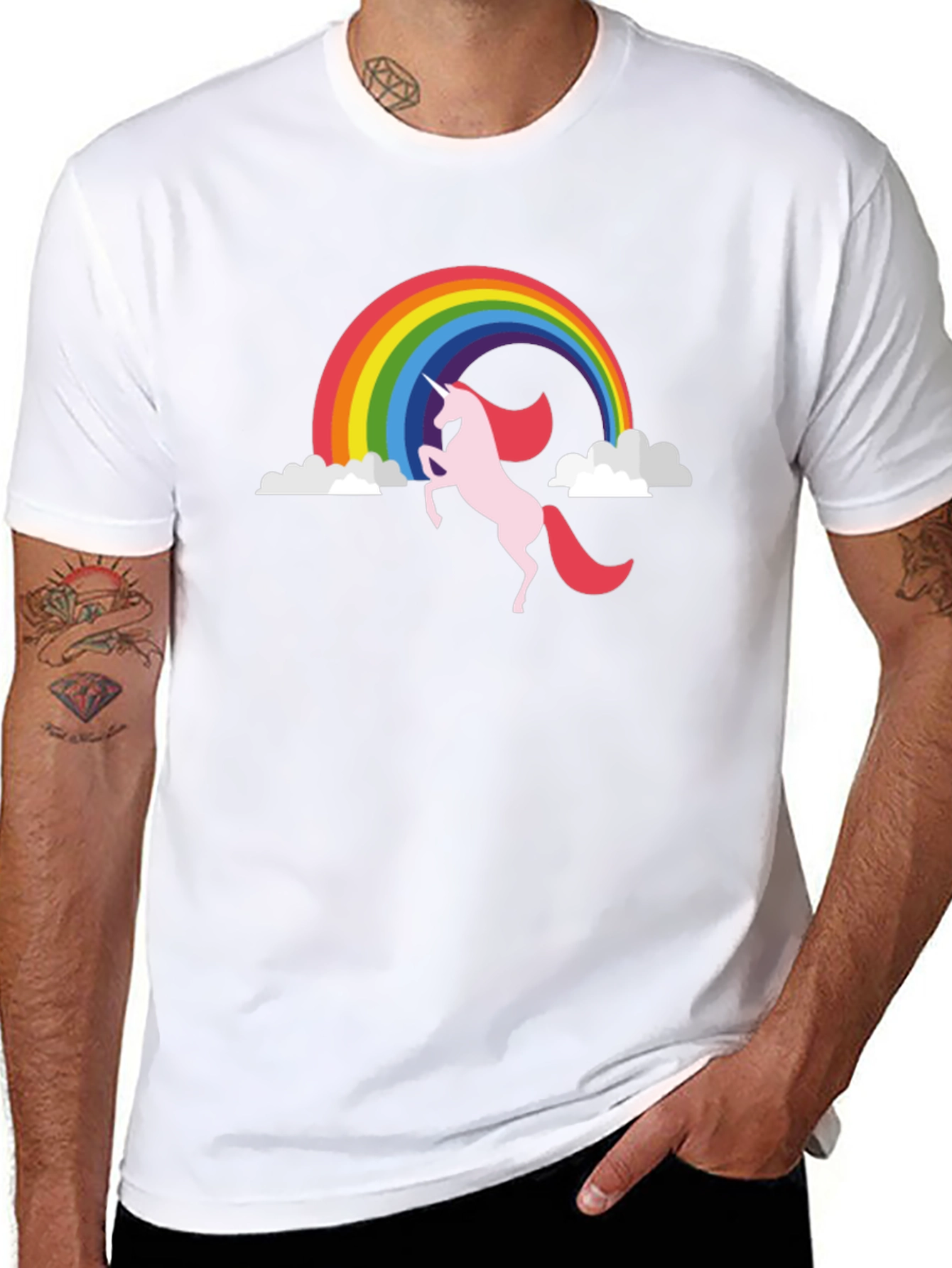 Unicorn Rainbow Graphic T-Shirt