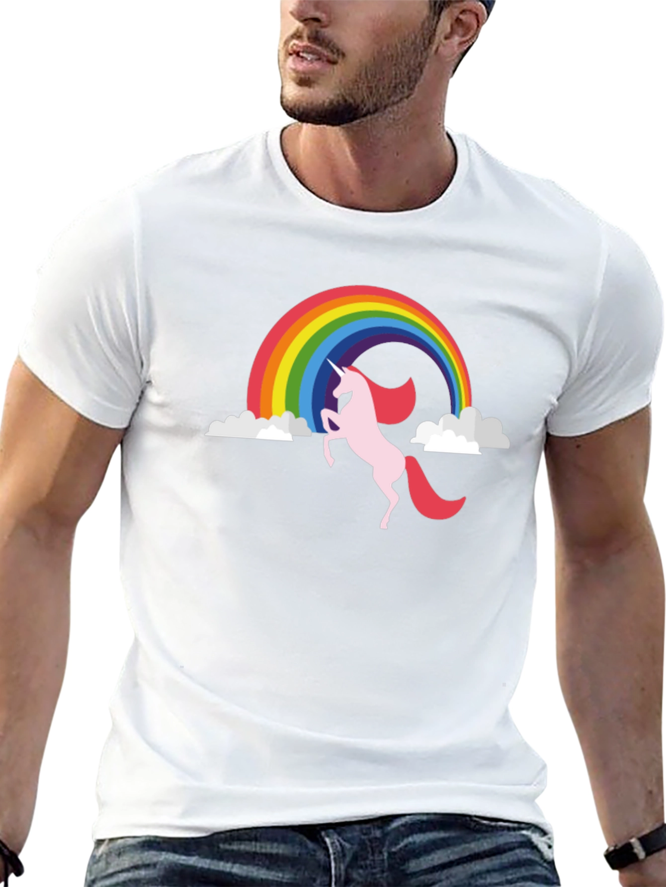 Unicorn Rainbow Graphic T-Shirt
