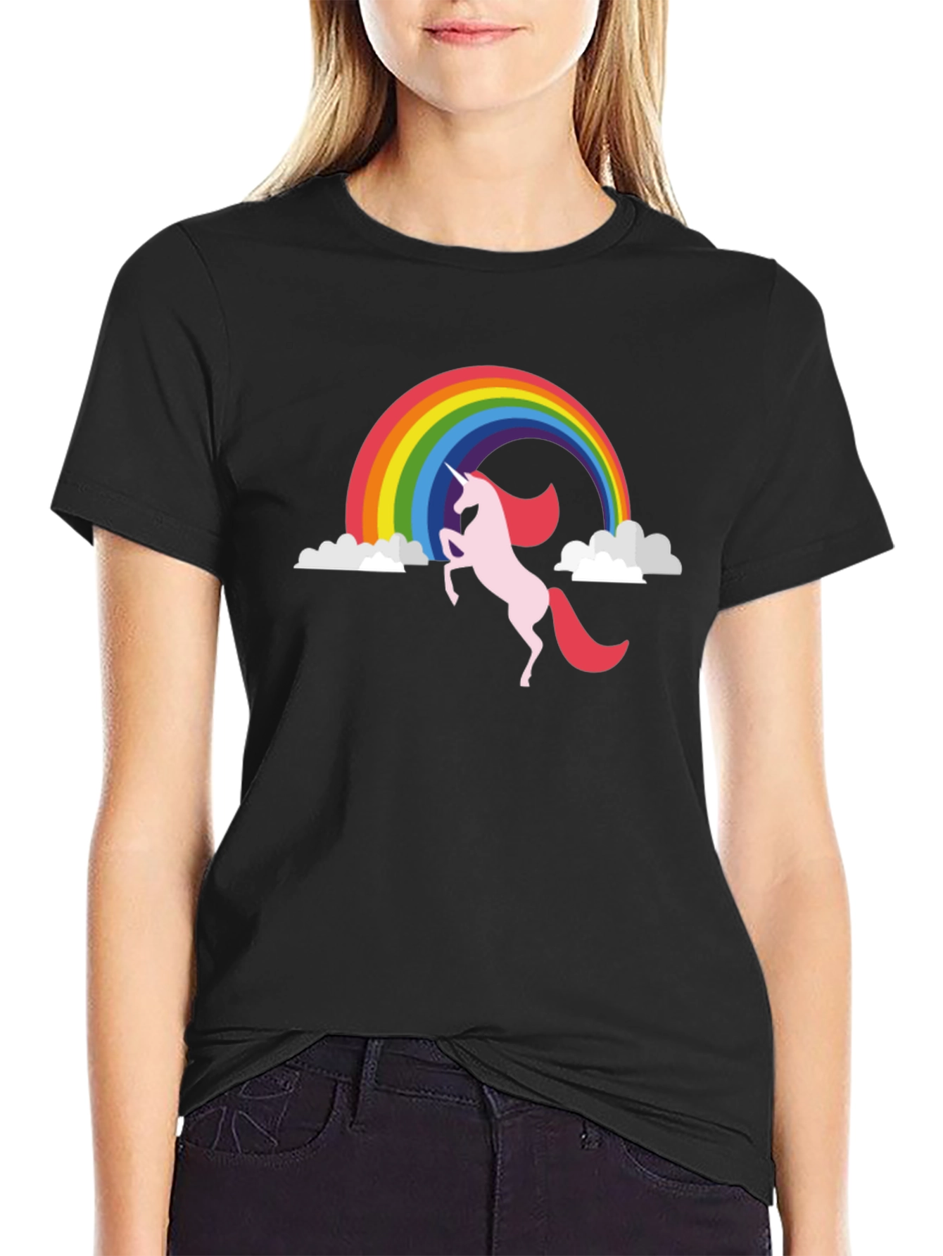 Unicorn Rainbow Graphic T-Shirt