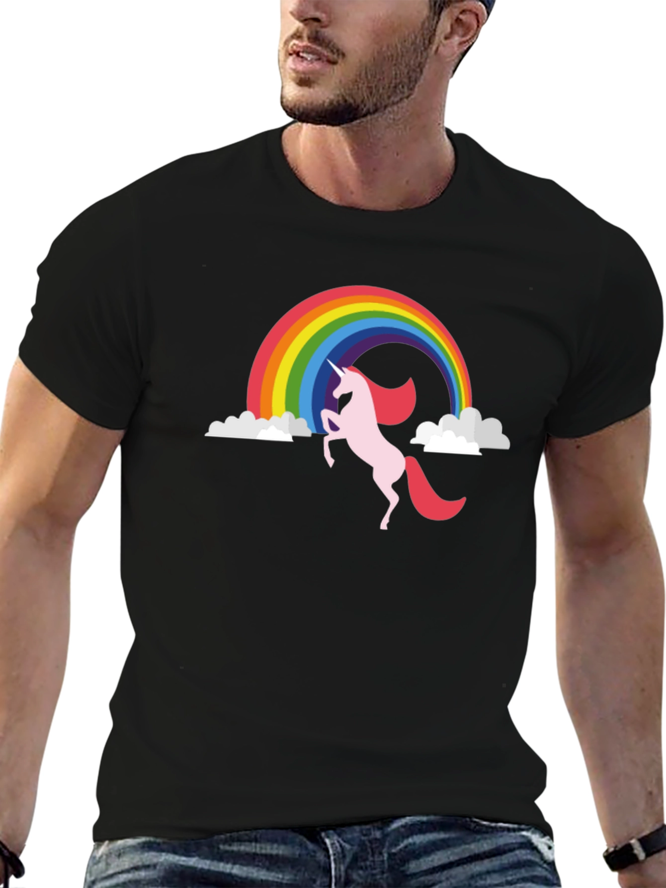 Unicorn Rainbow Graphic T-Shirt